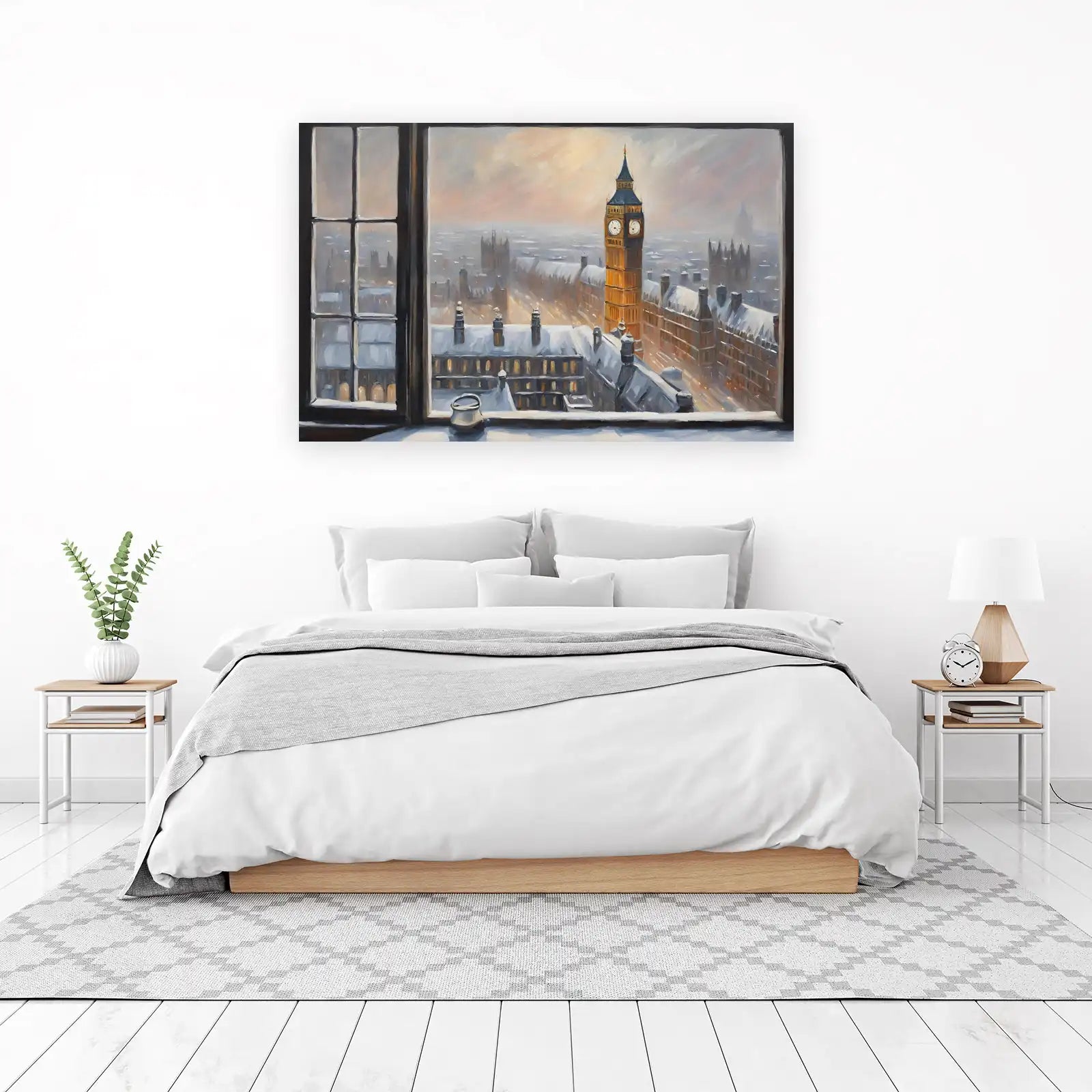 Cozy London Winter View Big Ben Wall Art