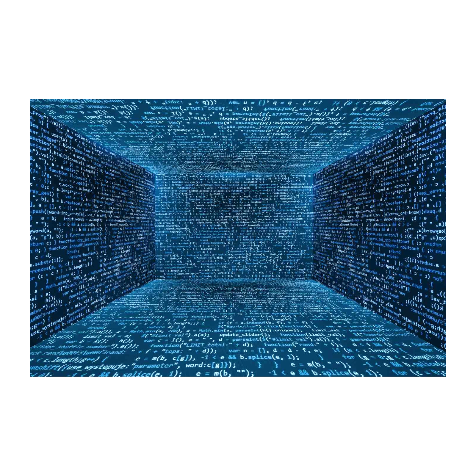 Abstract Code Tunnel Wall Art