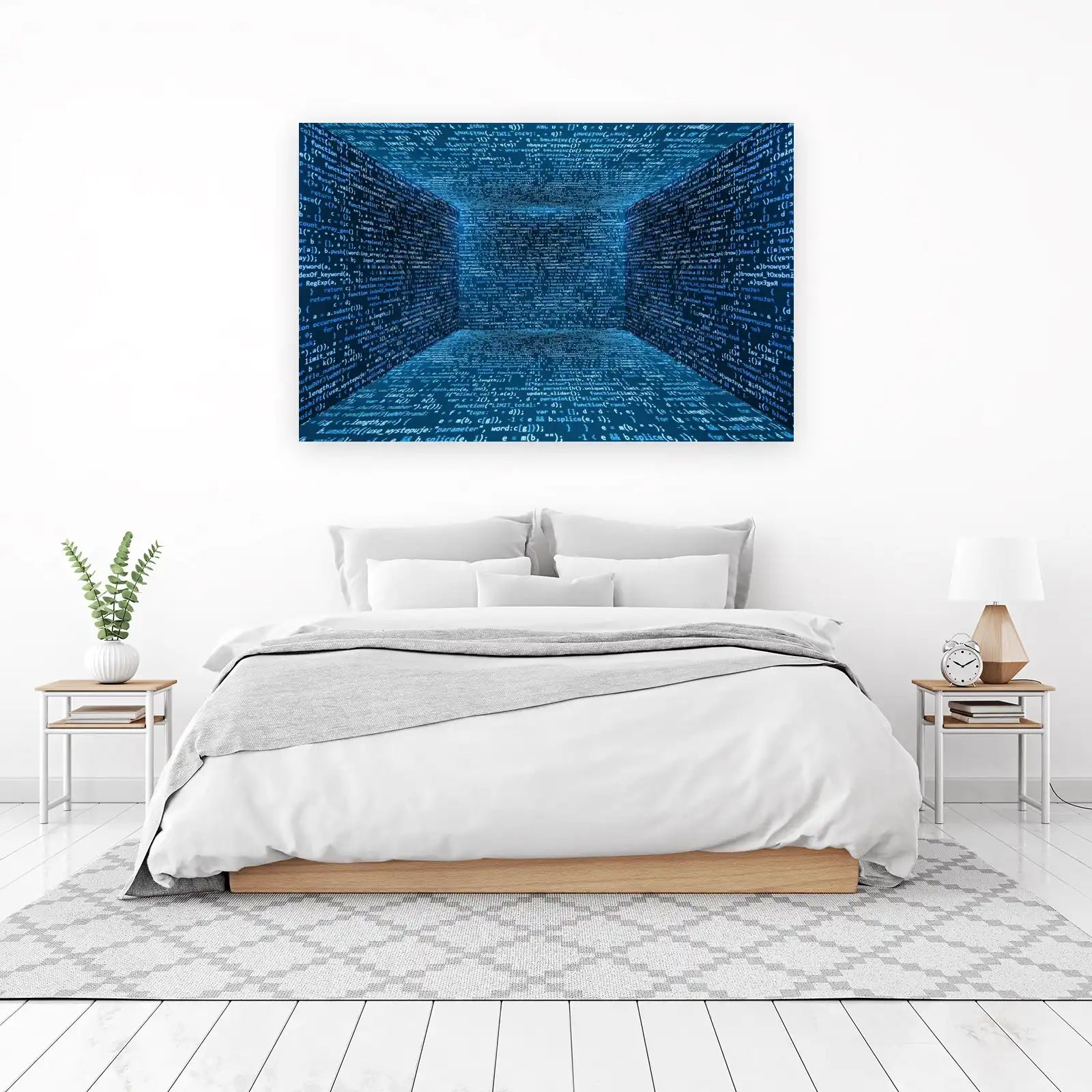 Abstract Code Tunnel Wall Art