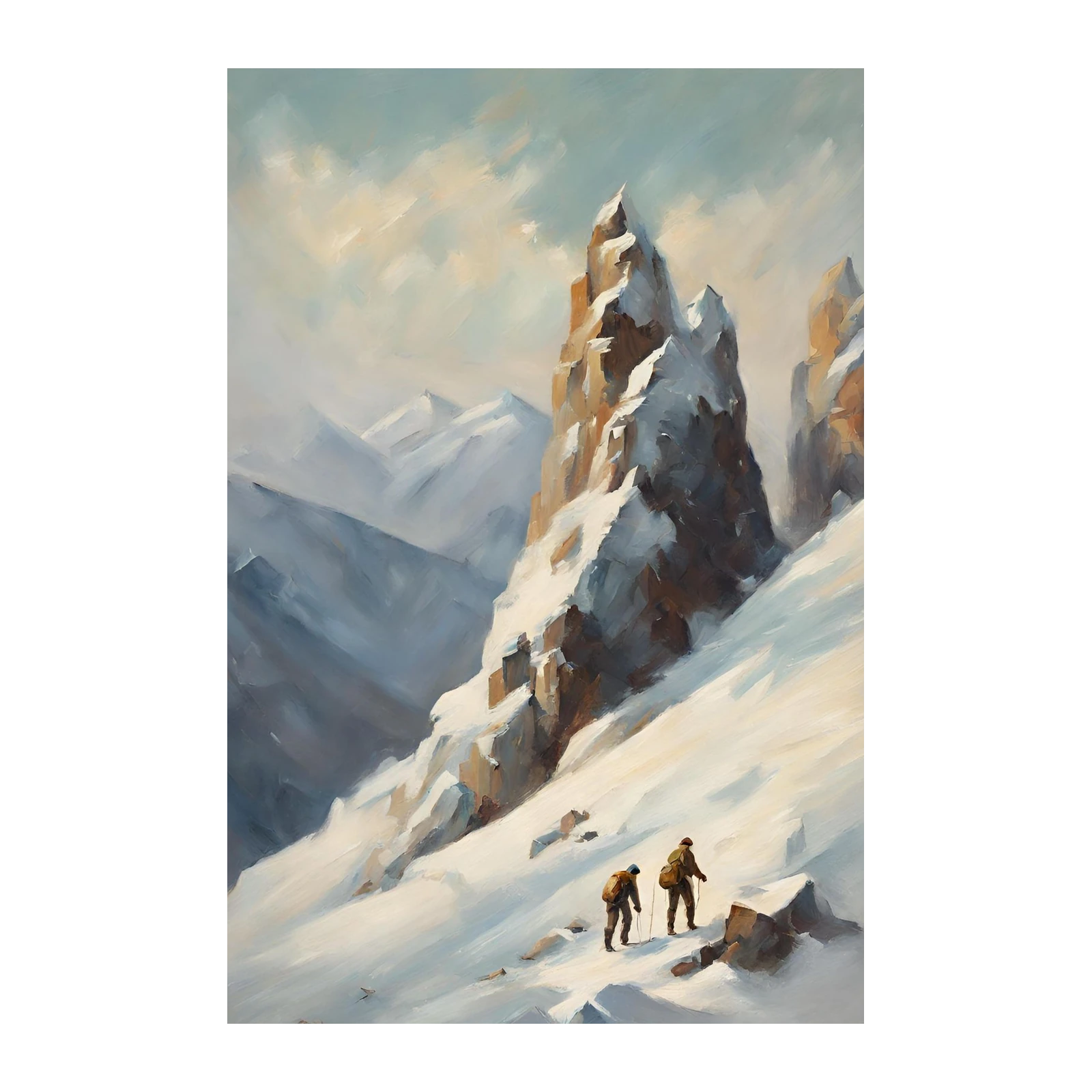 Majestic Mountain Ascent Wall Art