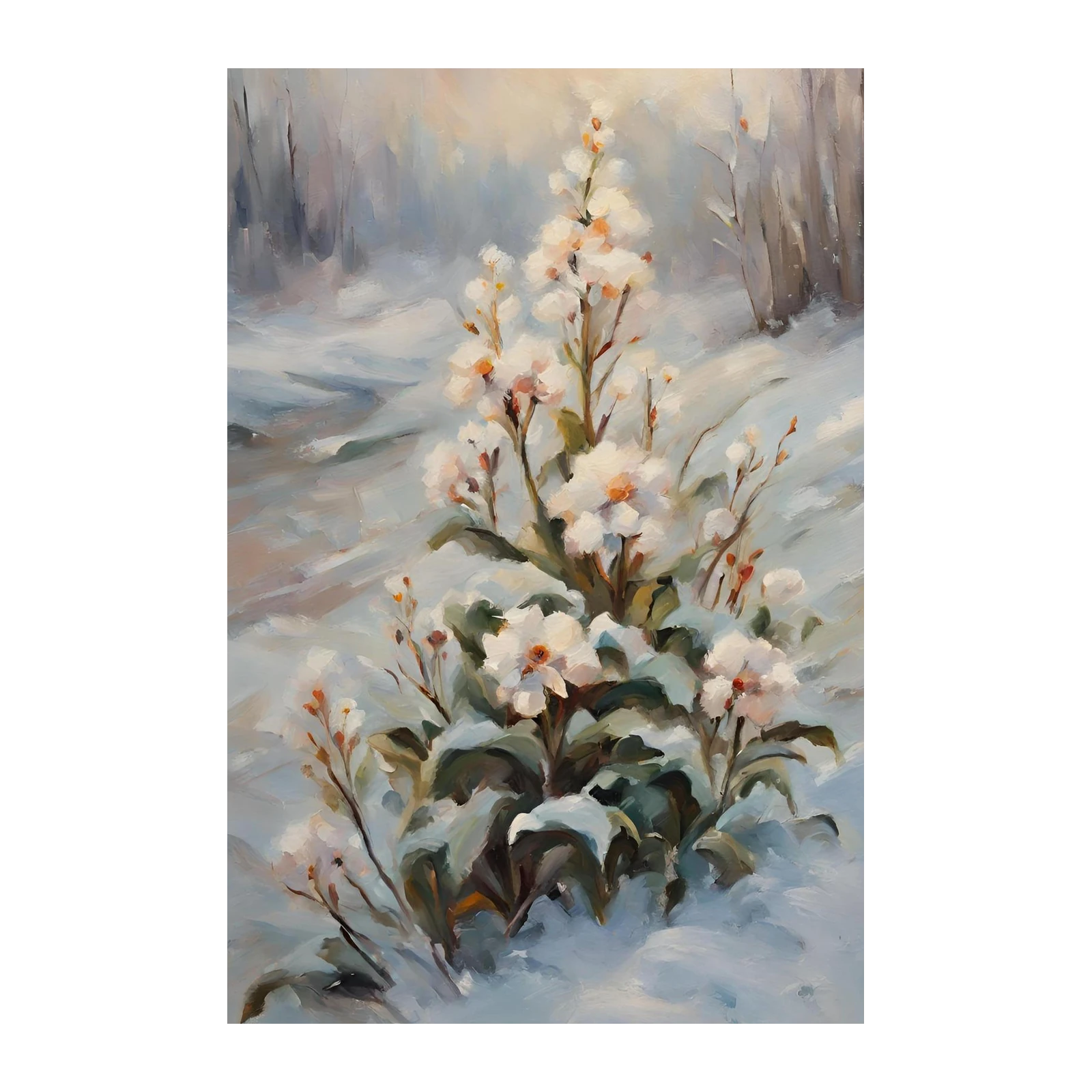 Winter Blossom Serenity Wall Art