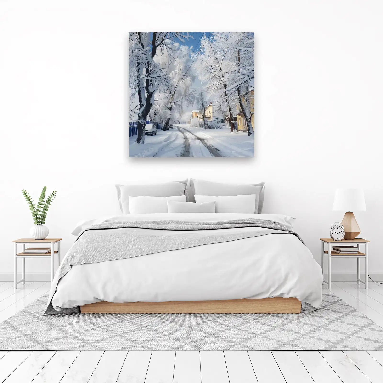 Winter Wonderland Street Snow Wall Art