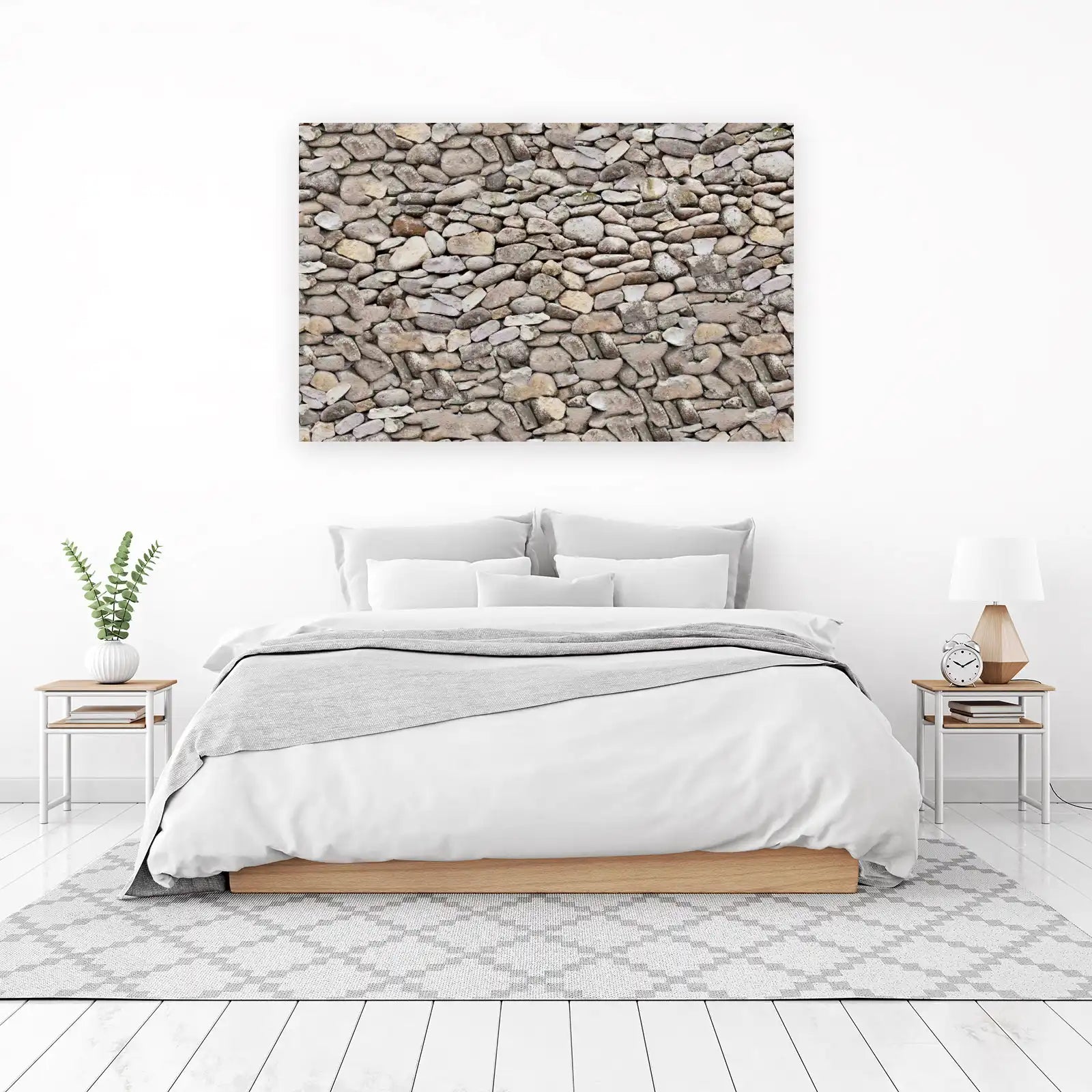 Rustic Stone Wall Texture Wall Art