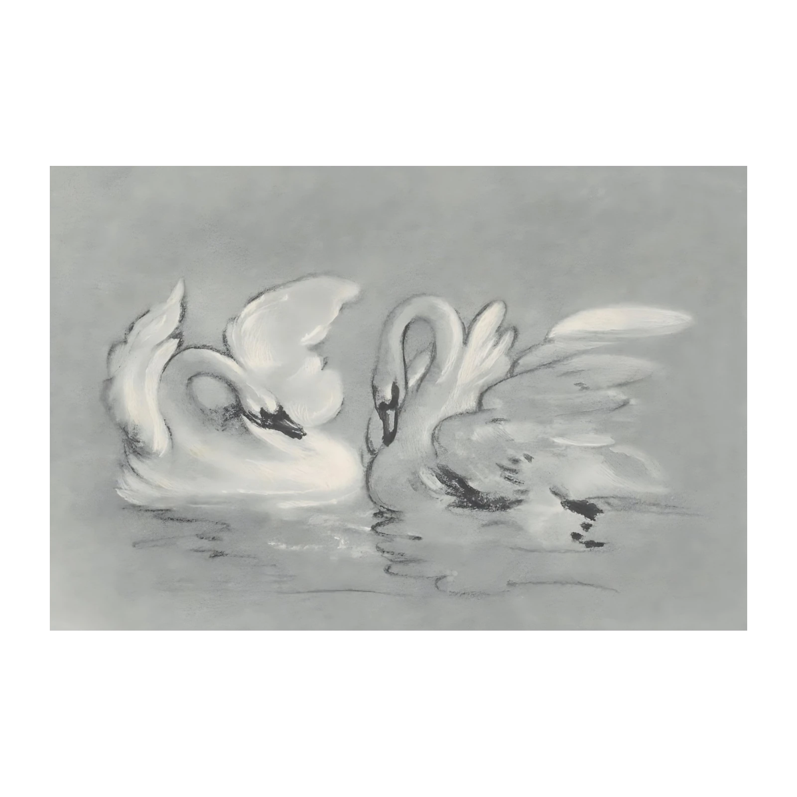 Elegant Swans Serenity Wall Art