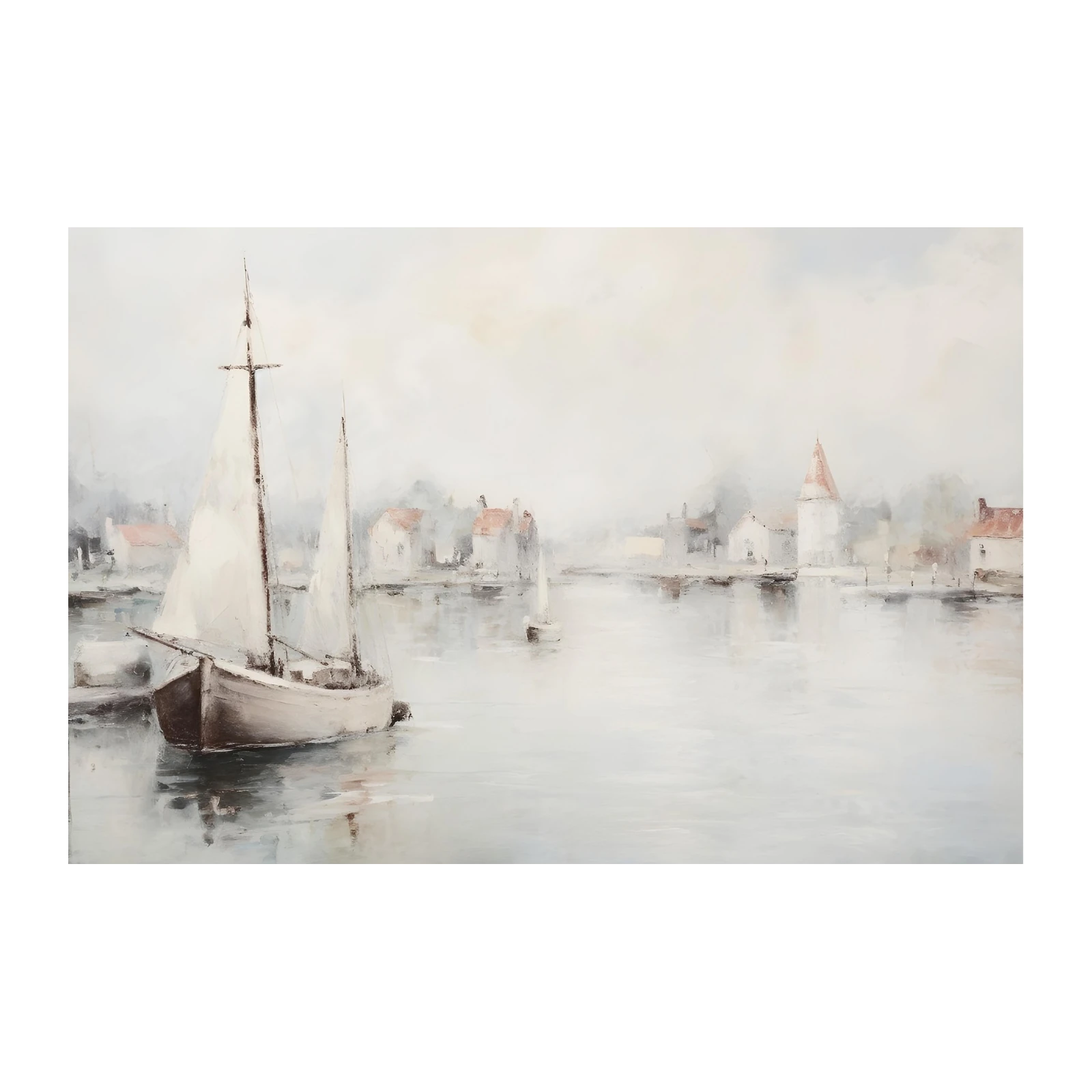 Serene Harbor Sailboat Wall Art