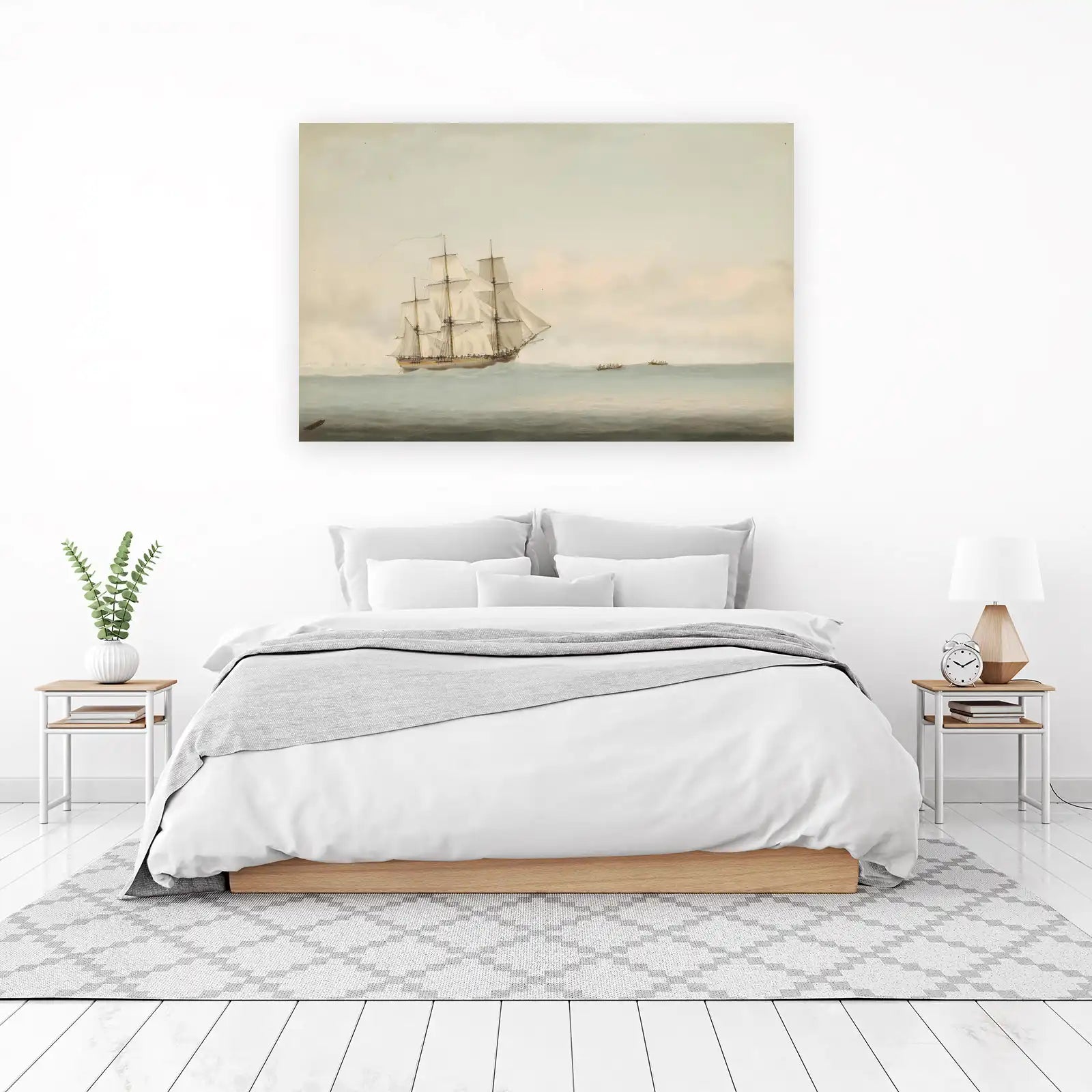 Vintage Tall Ship at Sea Wall Art
