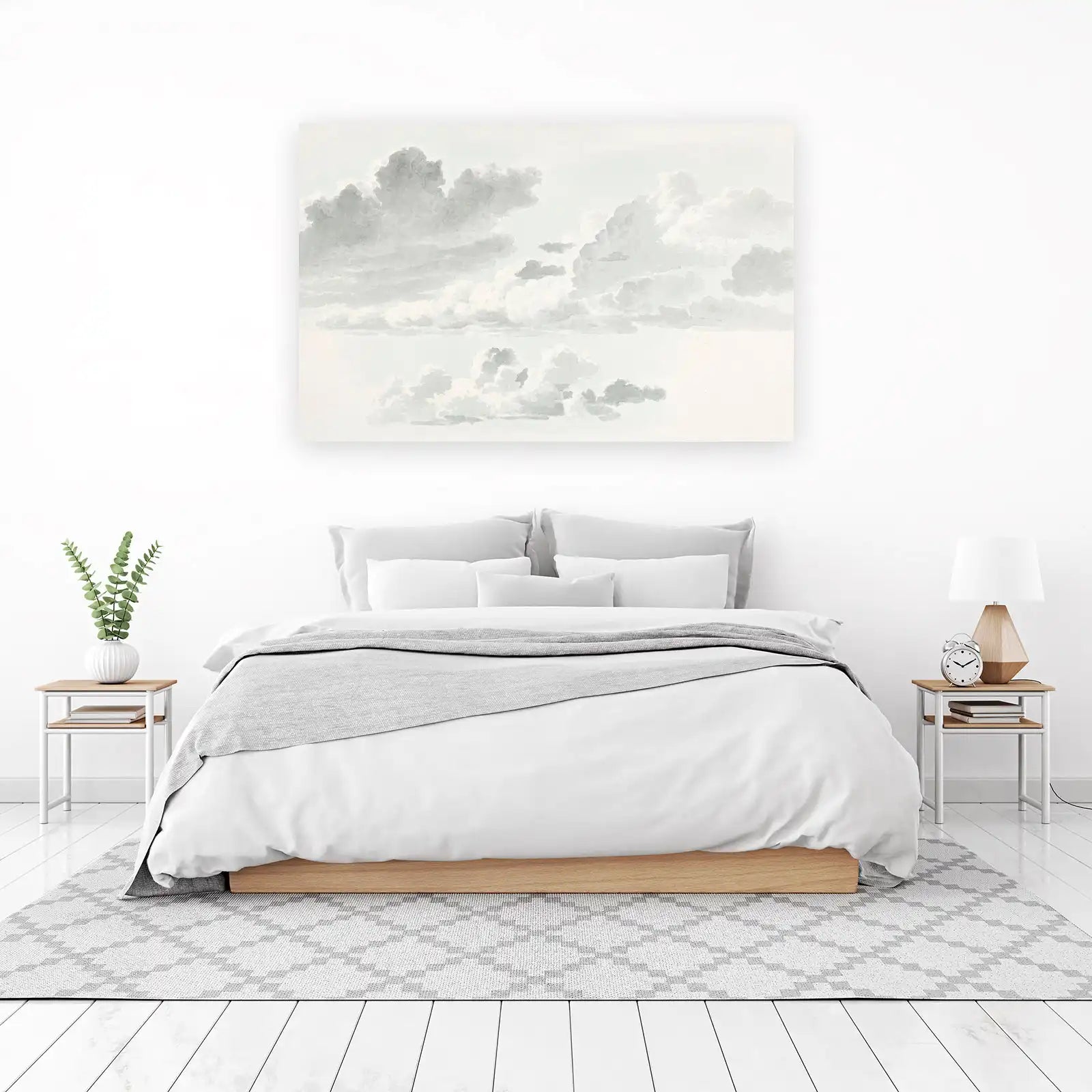 Dreamy Cloudscape Watercolor Wall Art