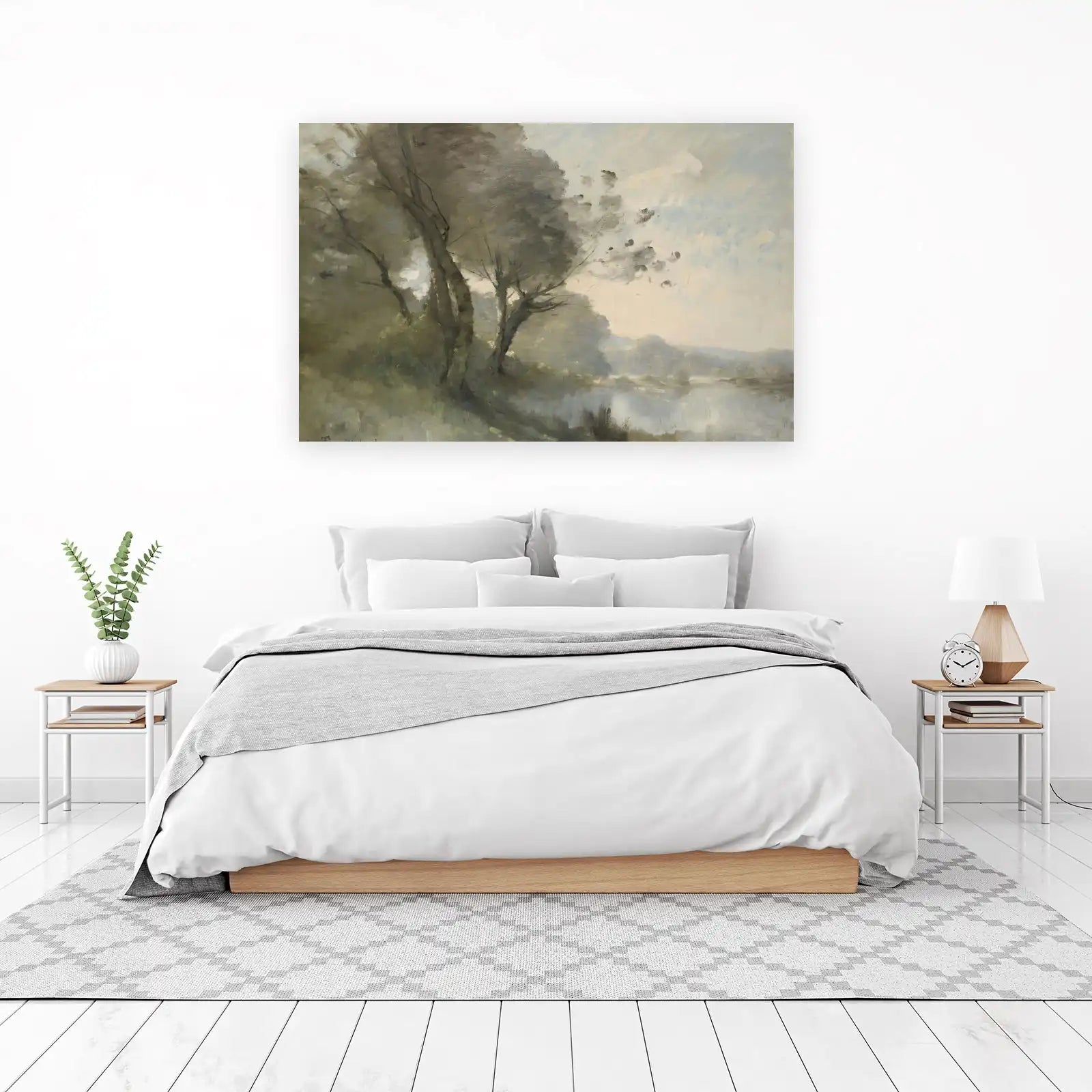 Serene Riverside Trees Wall Art