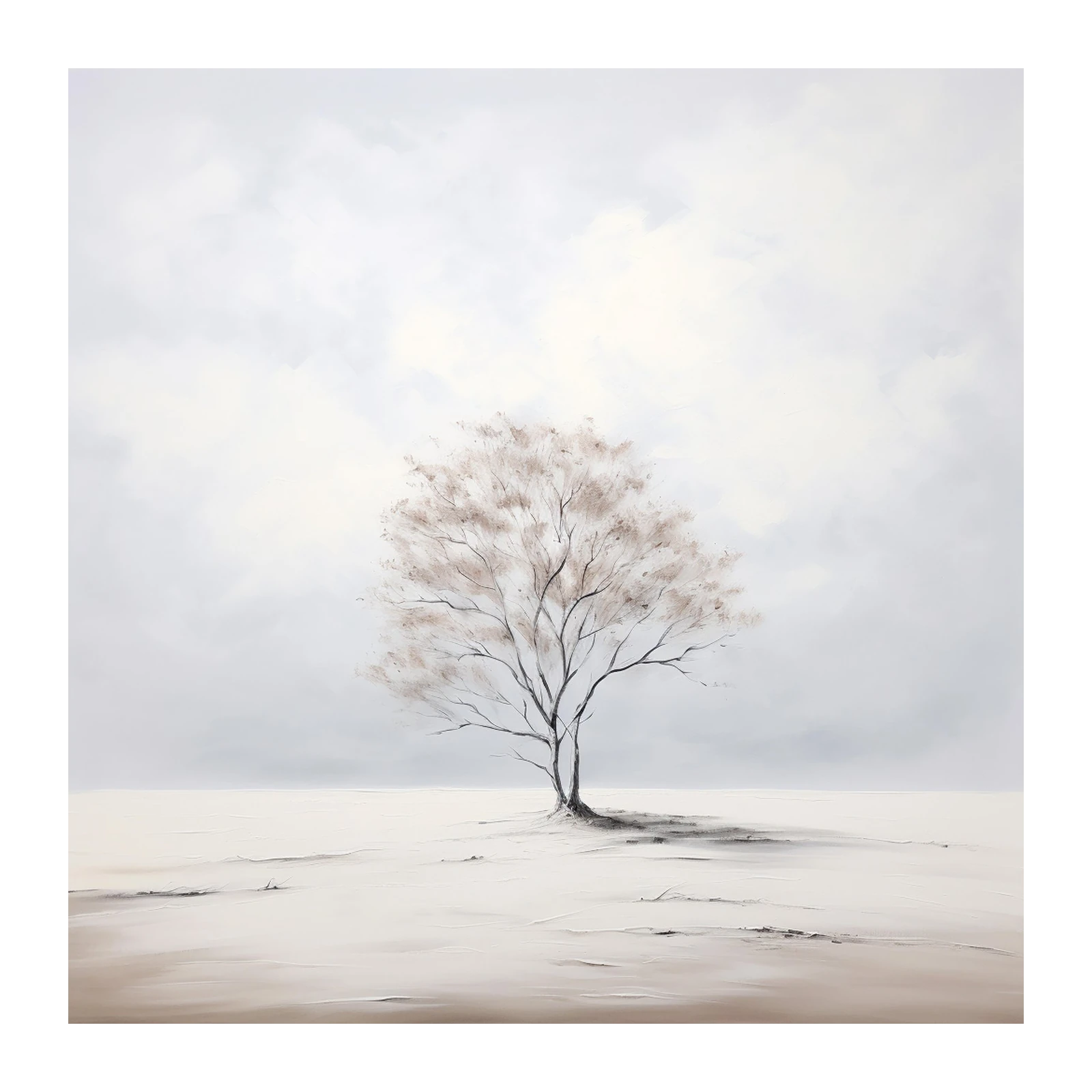 Minimalist Winter Tree Wall Art Wall Art