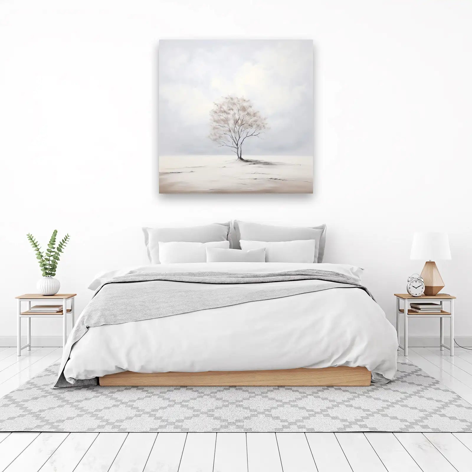 Minimalist Winter Tree Wall Art Wall Art