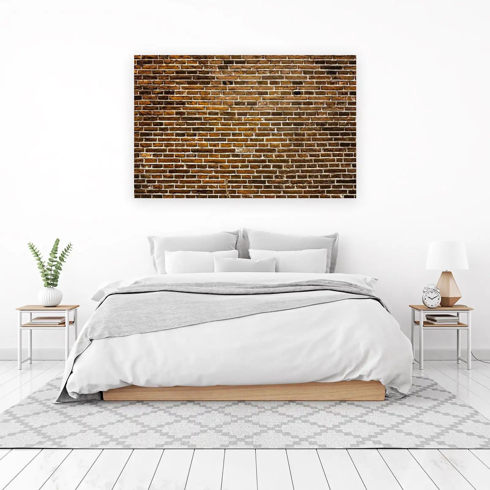 Rustic Red Brick Texture Wall Art