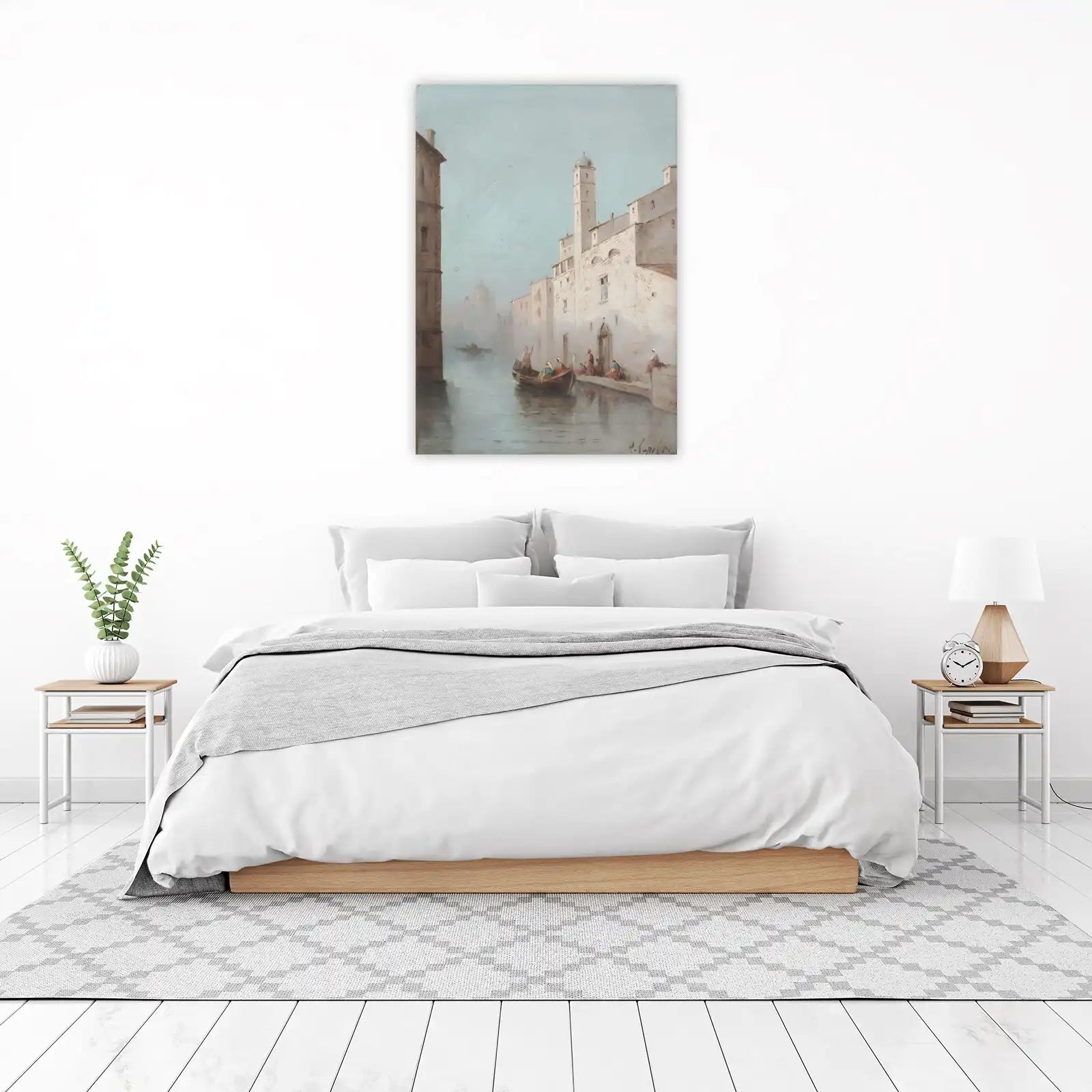 Venetian Canal Scene Gondola Art Wall Art