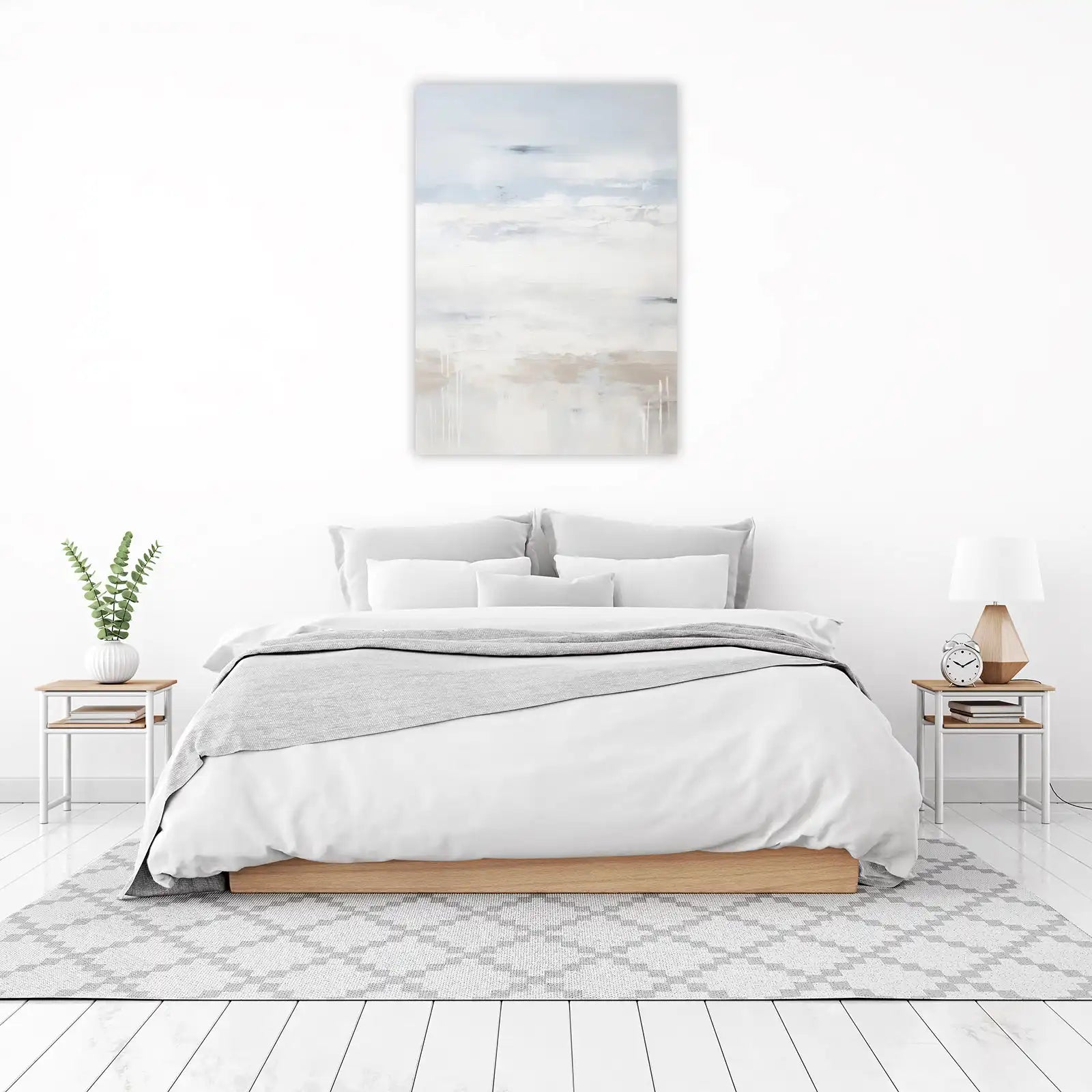 Serene Coastal Horizon Abstract Wall Art