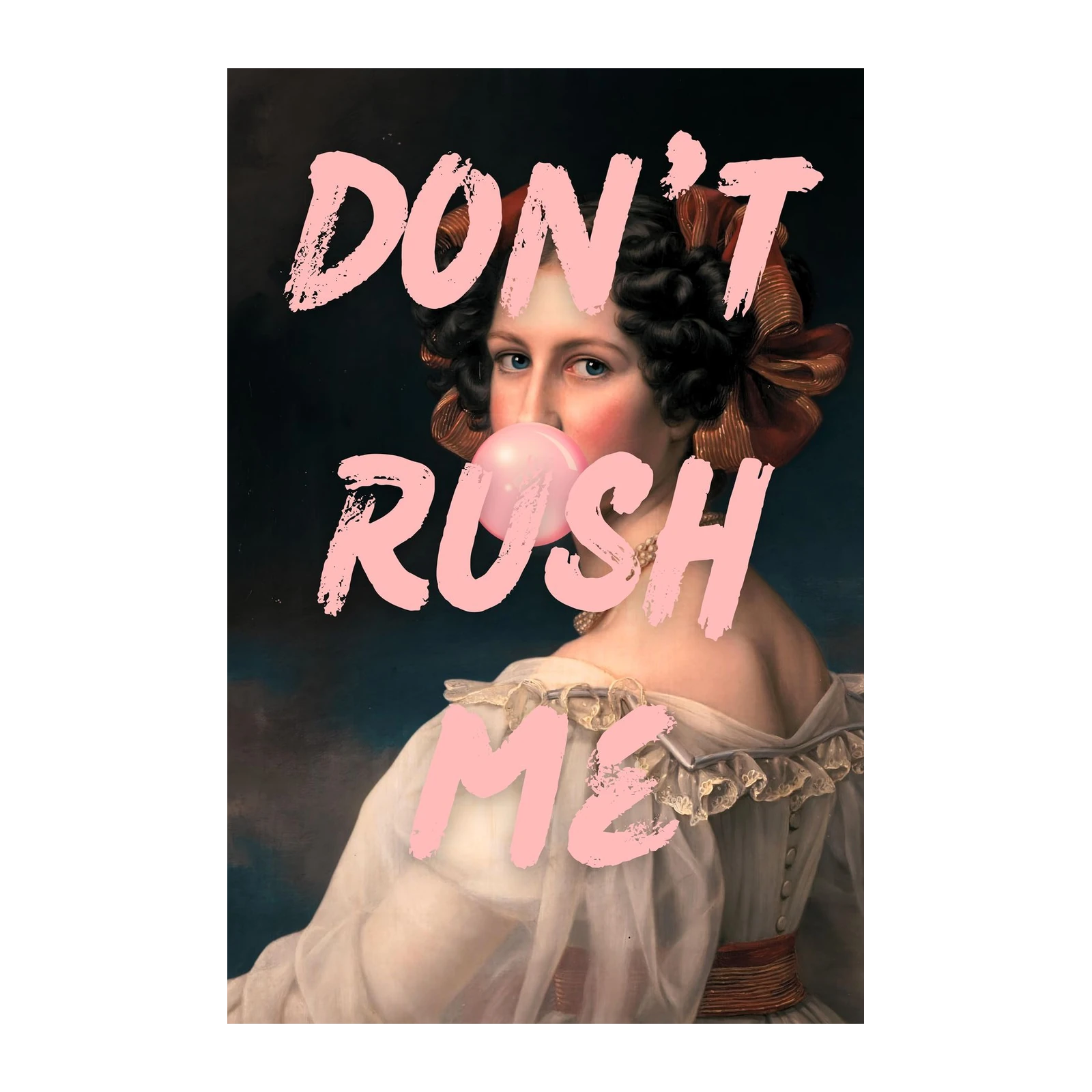 Don't Rush Me Vintage Portrait Wall Art