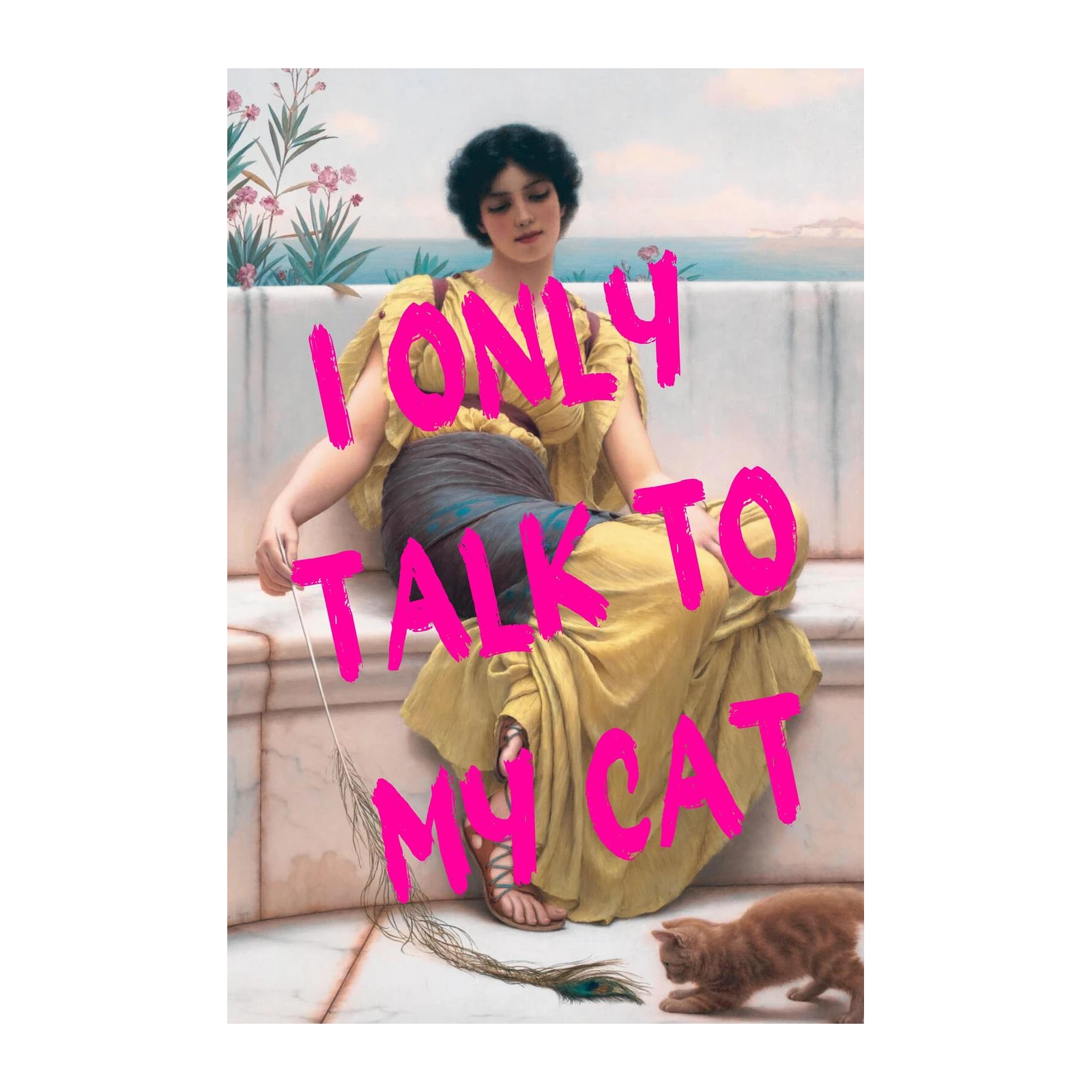 Cat Lover "I Only Talk To My Cat" Wall Art