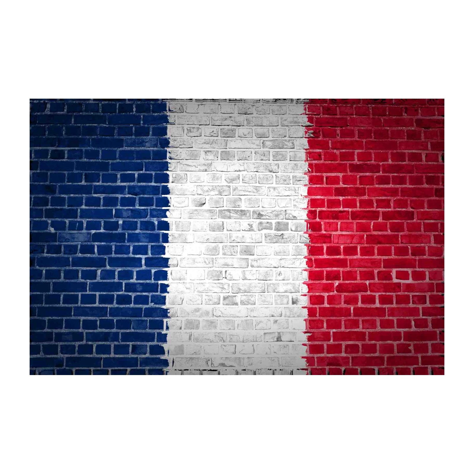French Flag Brick Texture Wall Art