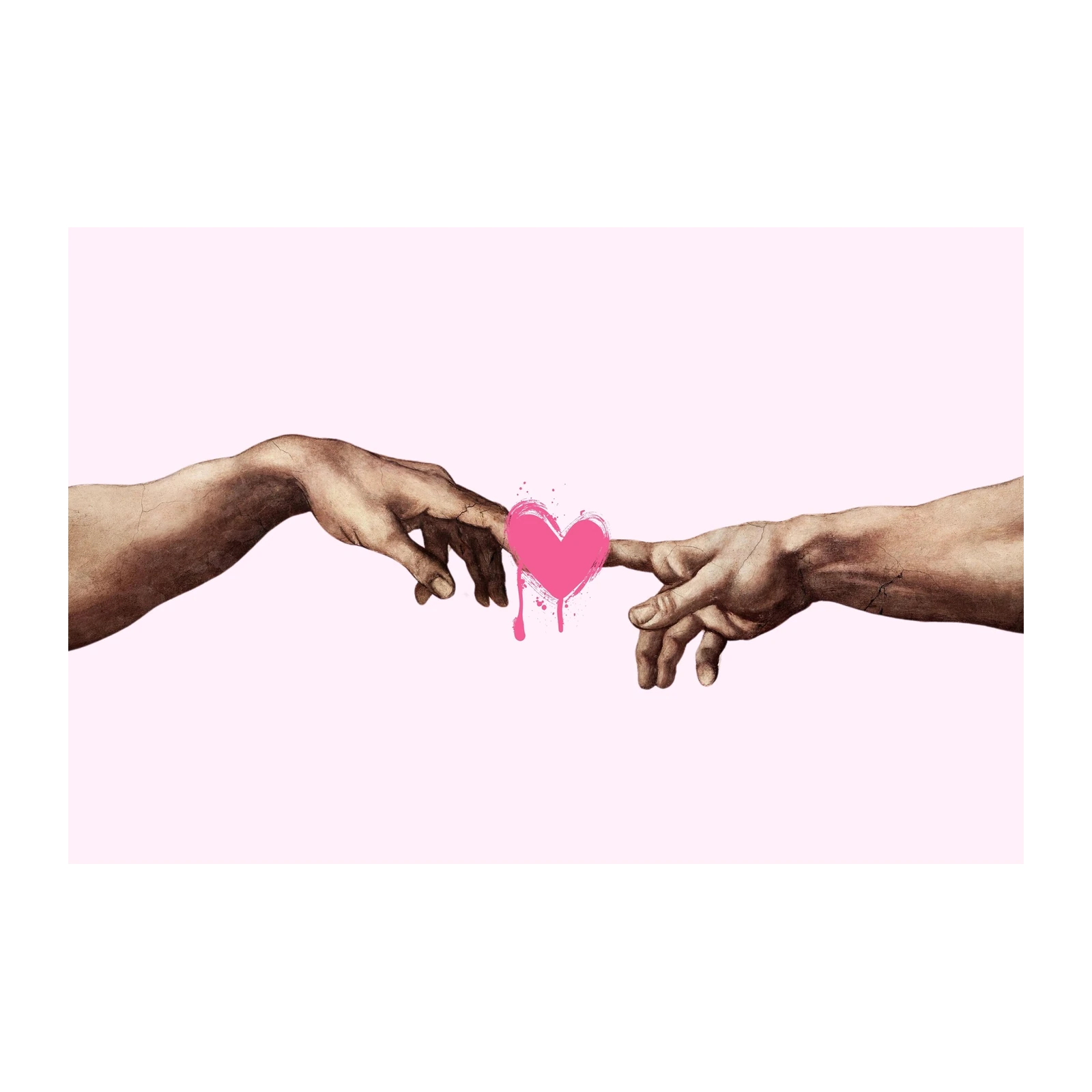 Modern Love Touch Michelangelo Inspired Wall Art