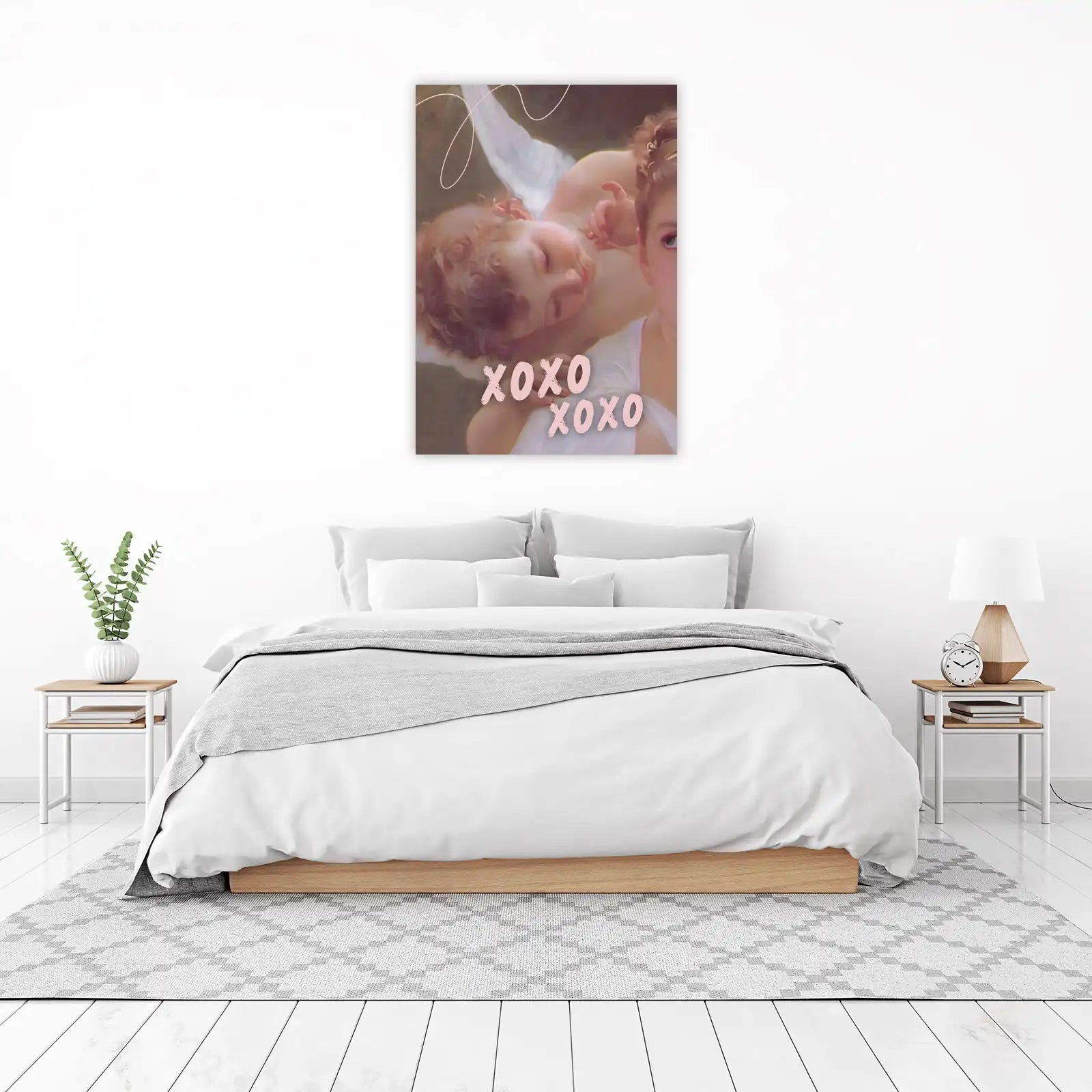 Cherubic Embrace XOXO Wall Art