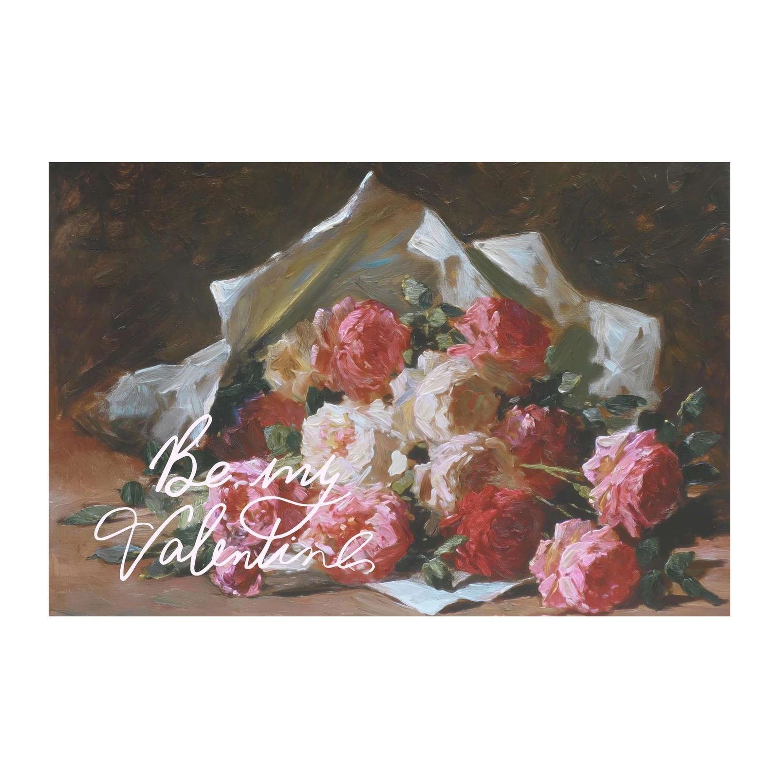 Romantic Roses "Be My Valentine" Wall Art