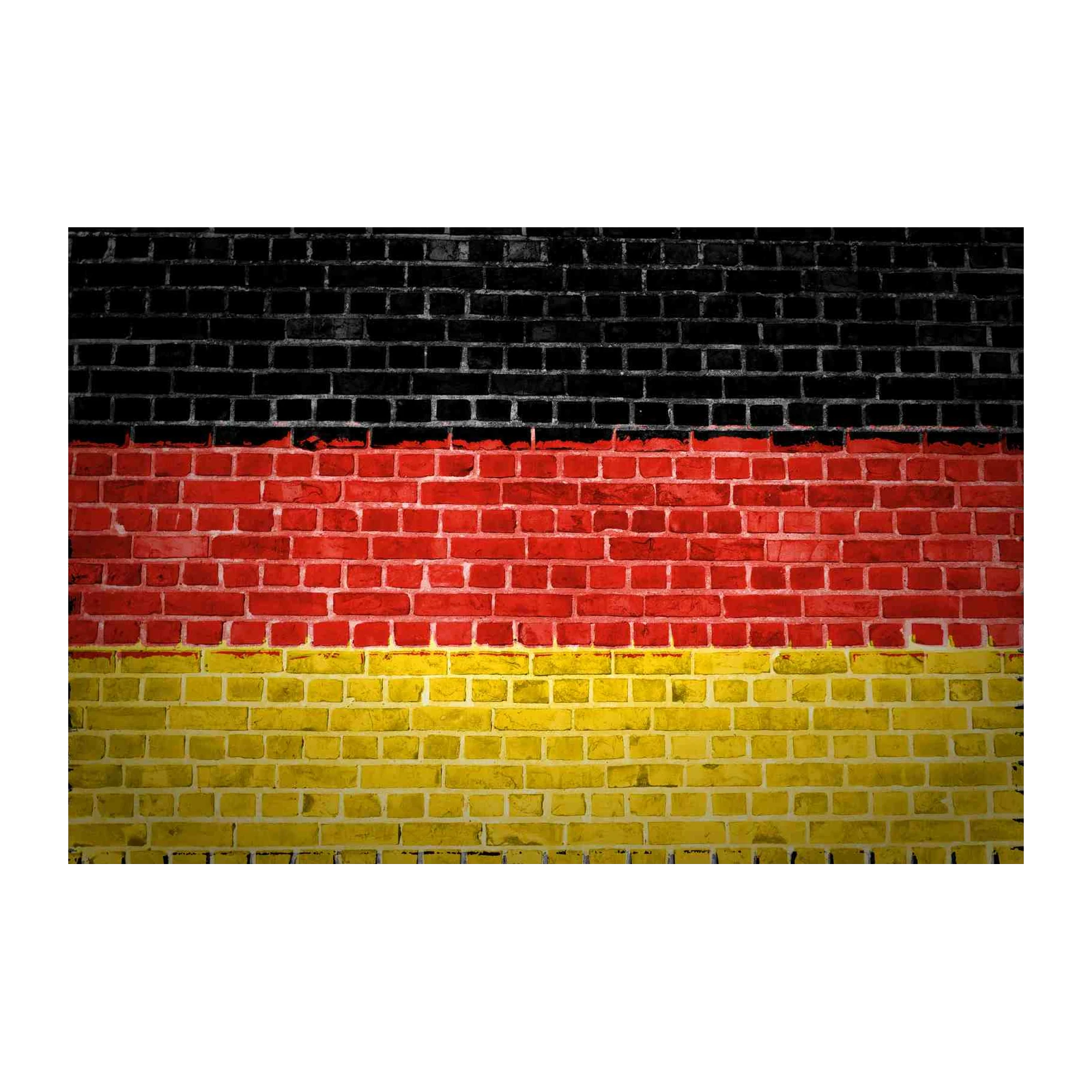 German Flag Brick Wall Wall Art