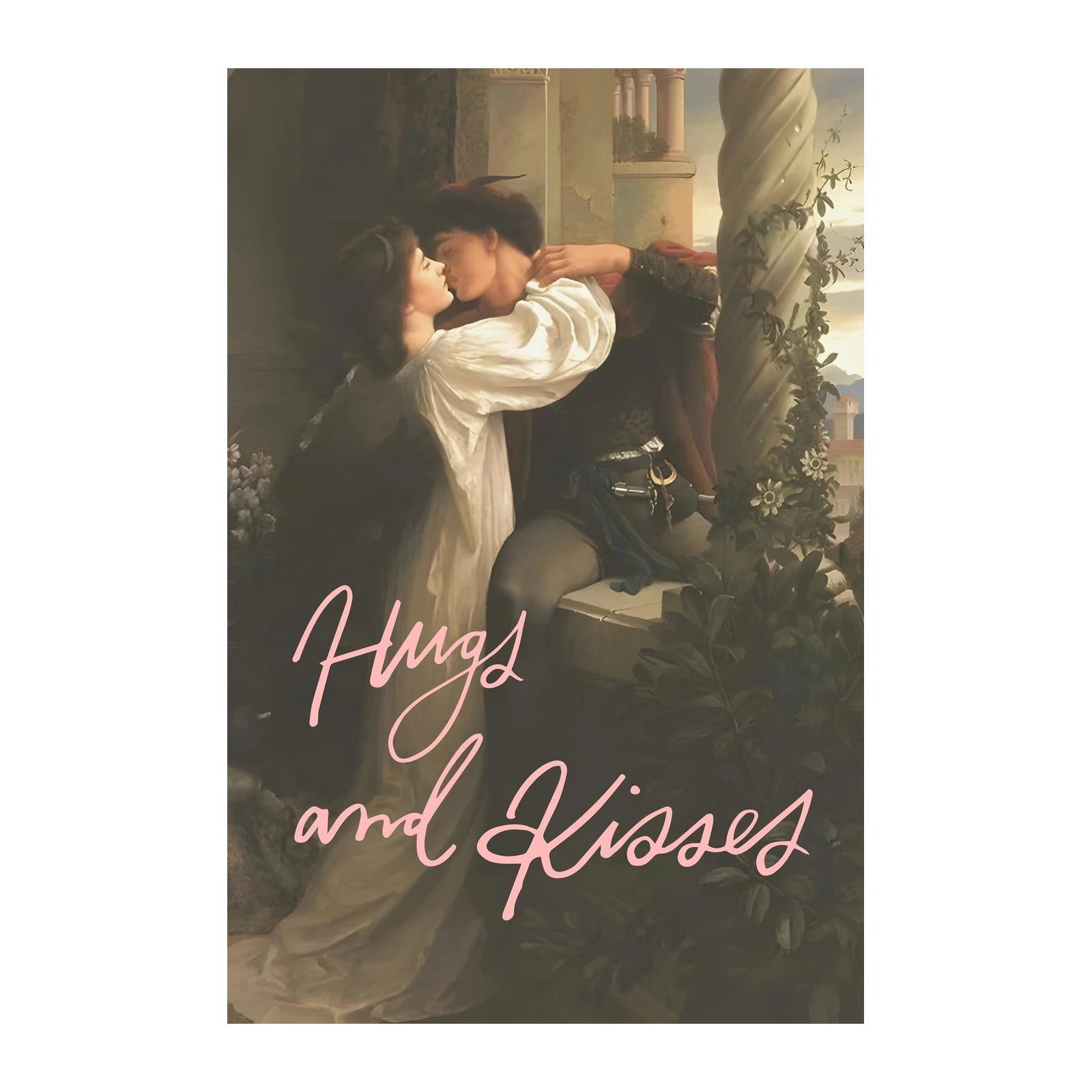 Romantic Embrace Hugs and Kisses Wall Art