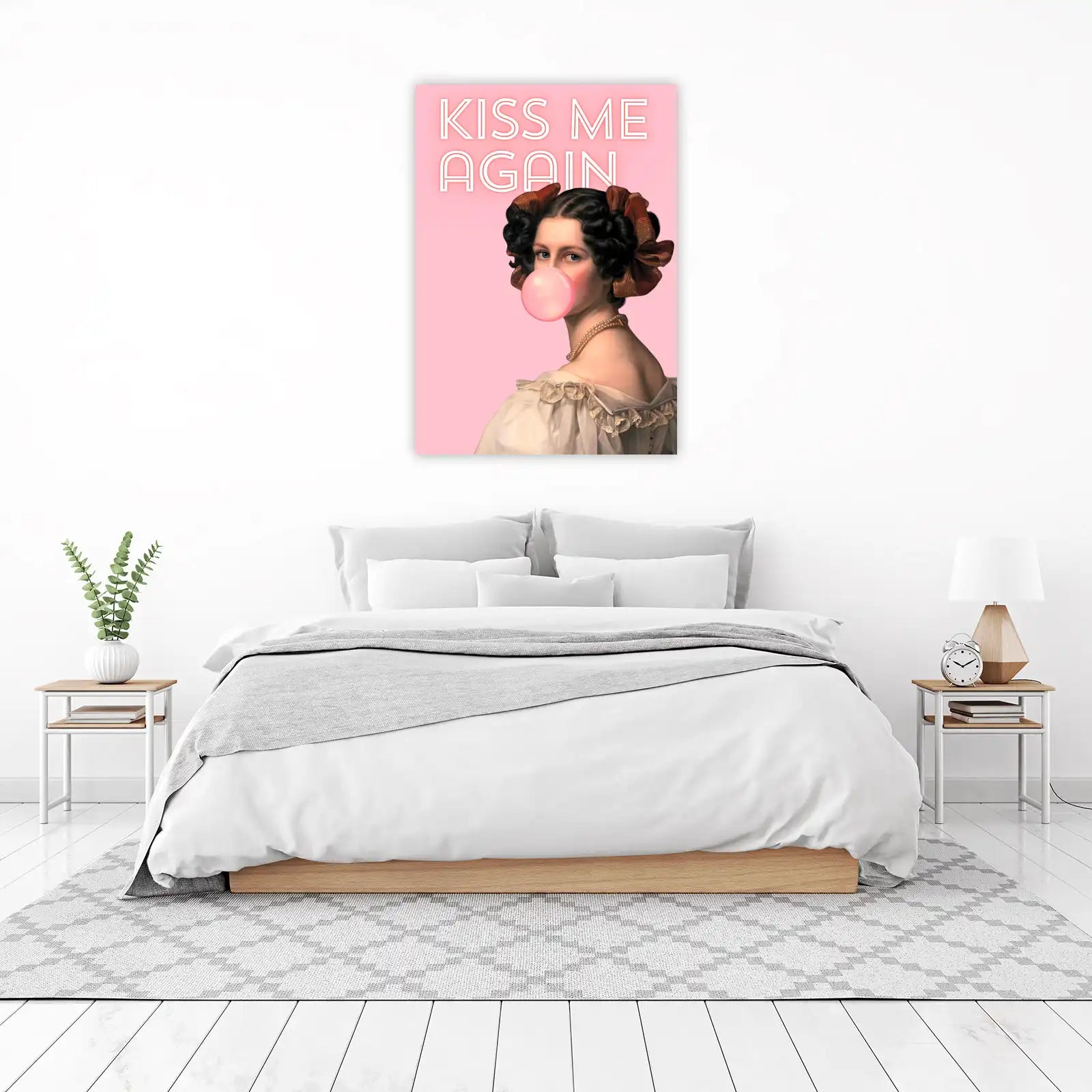 Kiss Me Again Vintage Portrait Wall Art