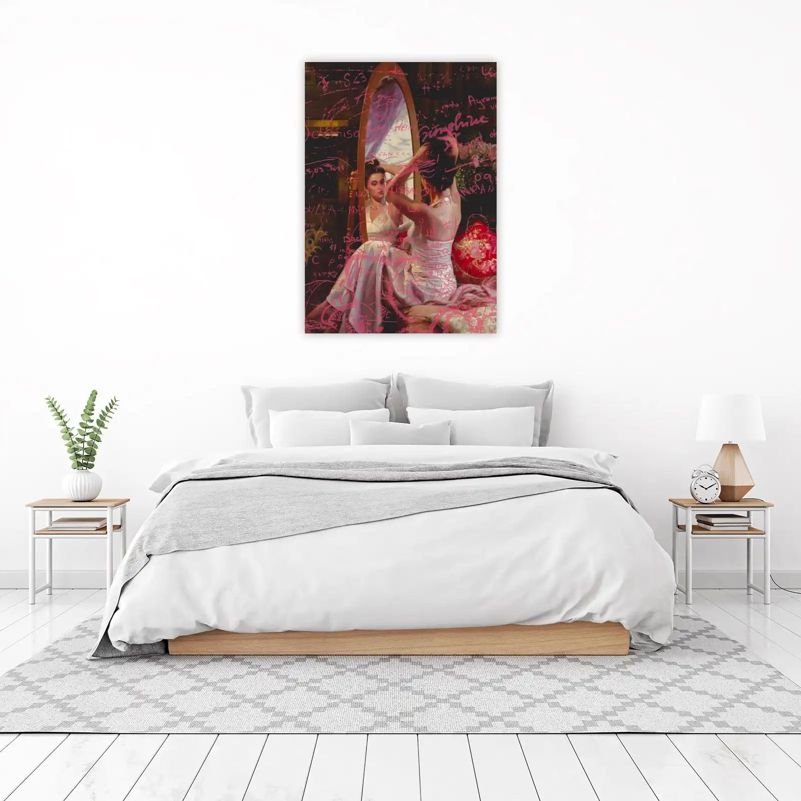Elegant Lady Reflection Modern Art Wall Art
