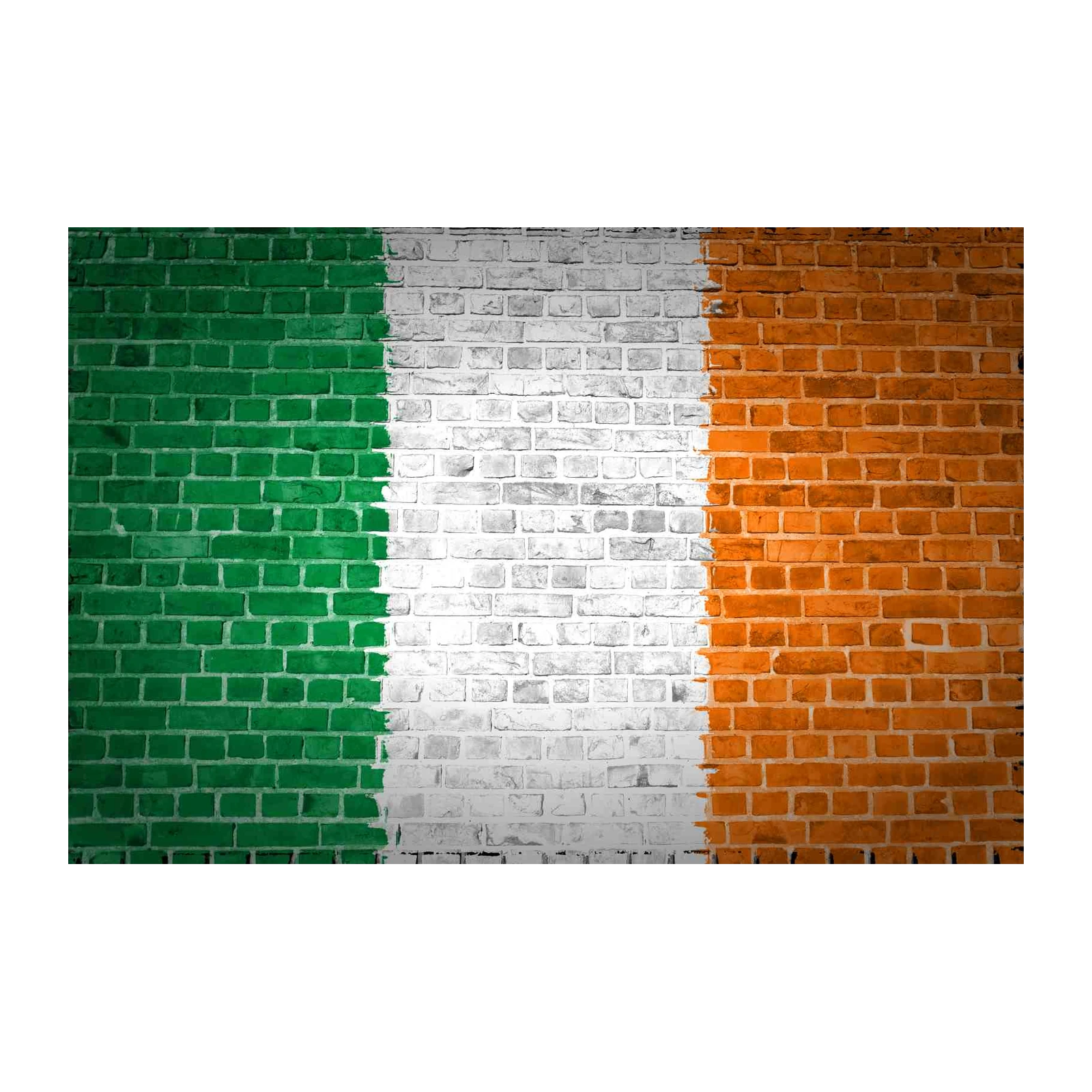 Irish Flag Brick Texture Wall Art