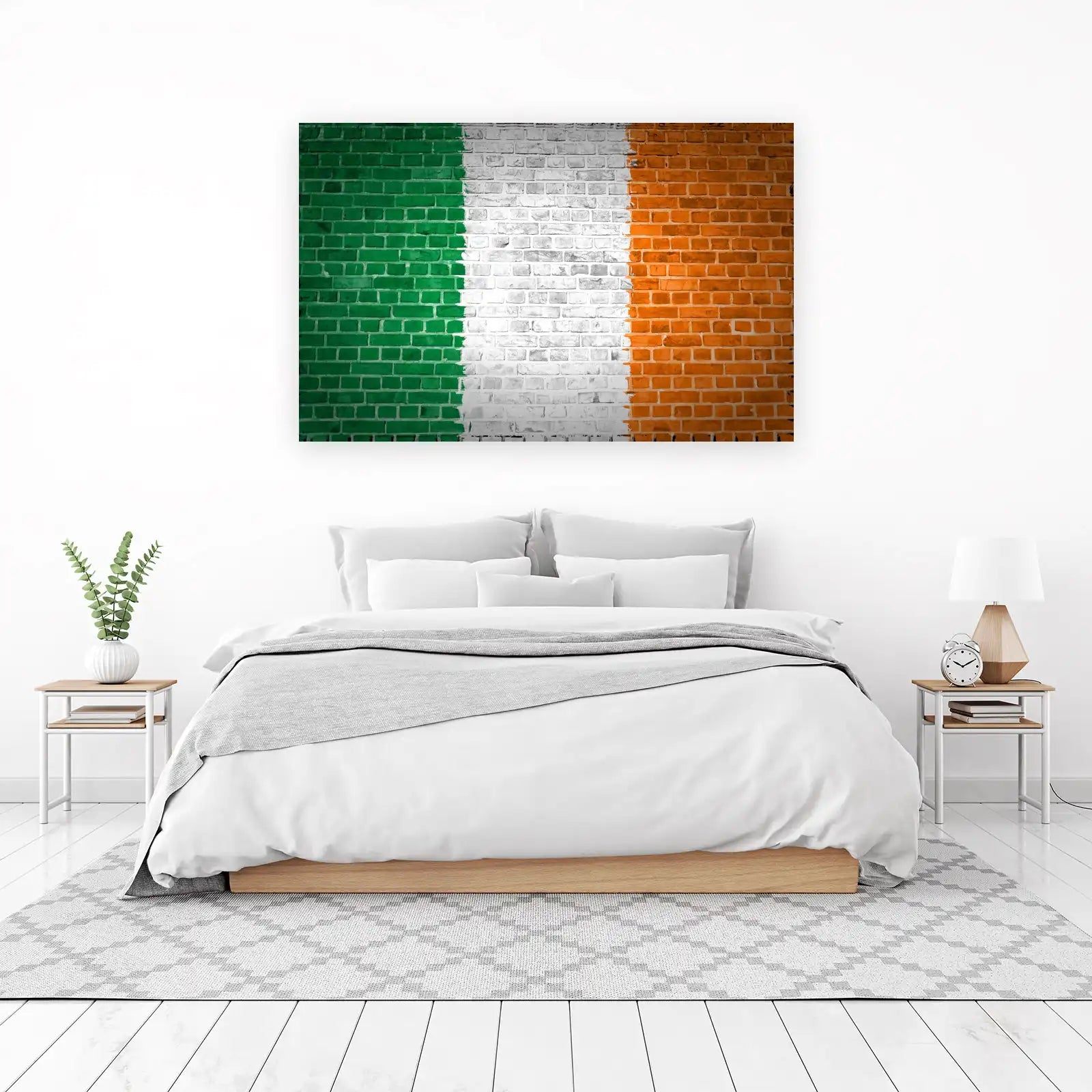 Irish Flag Brick Texture Wall Art