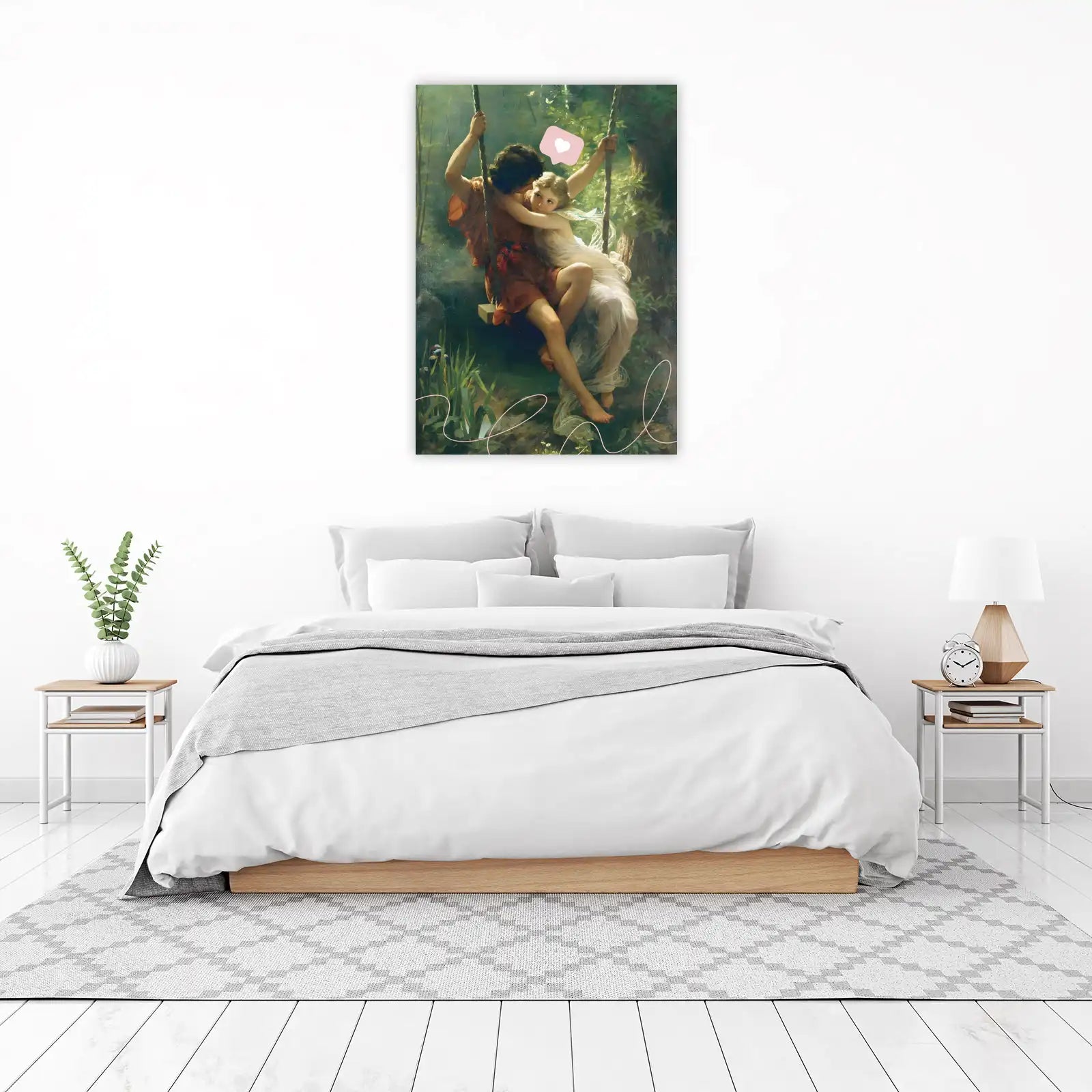 Romantic Embrace Swing Wall Art
