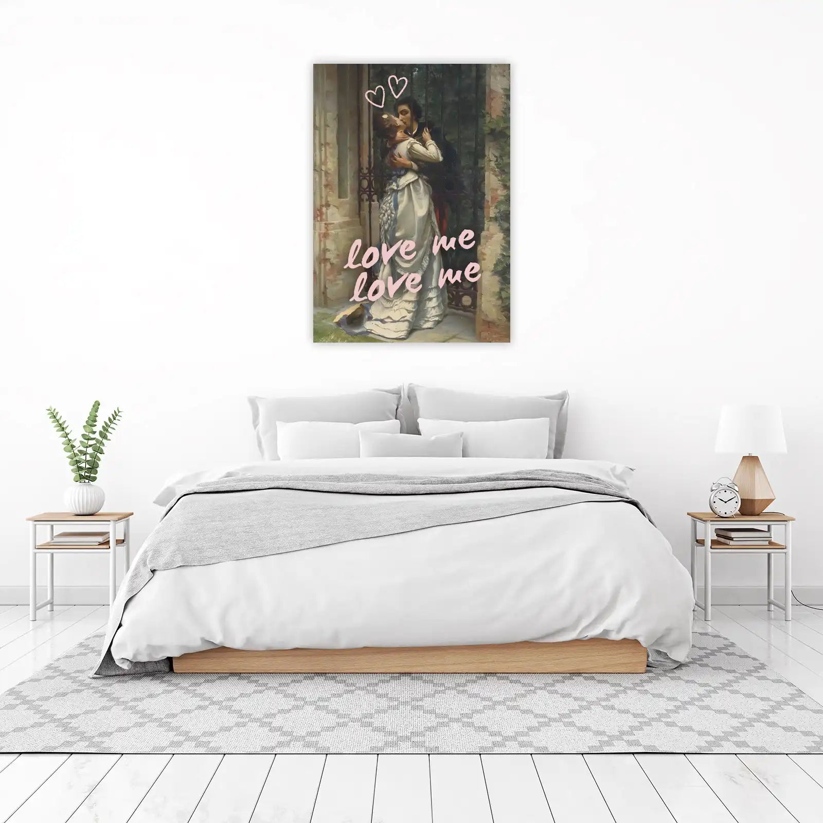 Romantic Embrace Victorian Kiss Wall Art