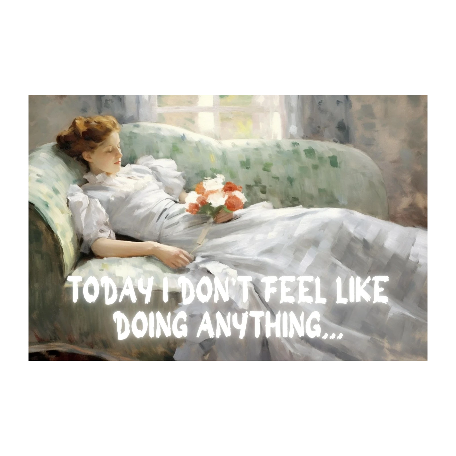 Relaxing Victorian Woman Wall Art