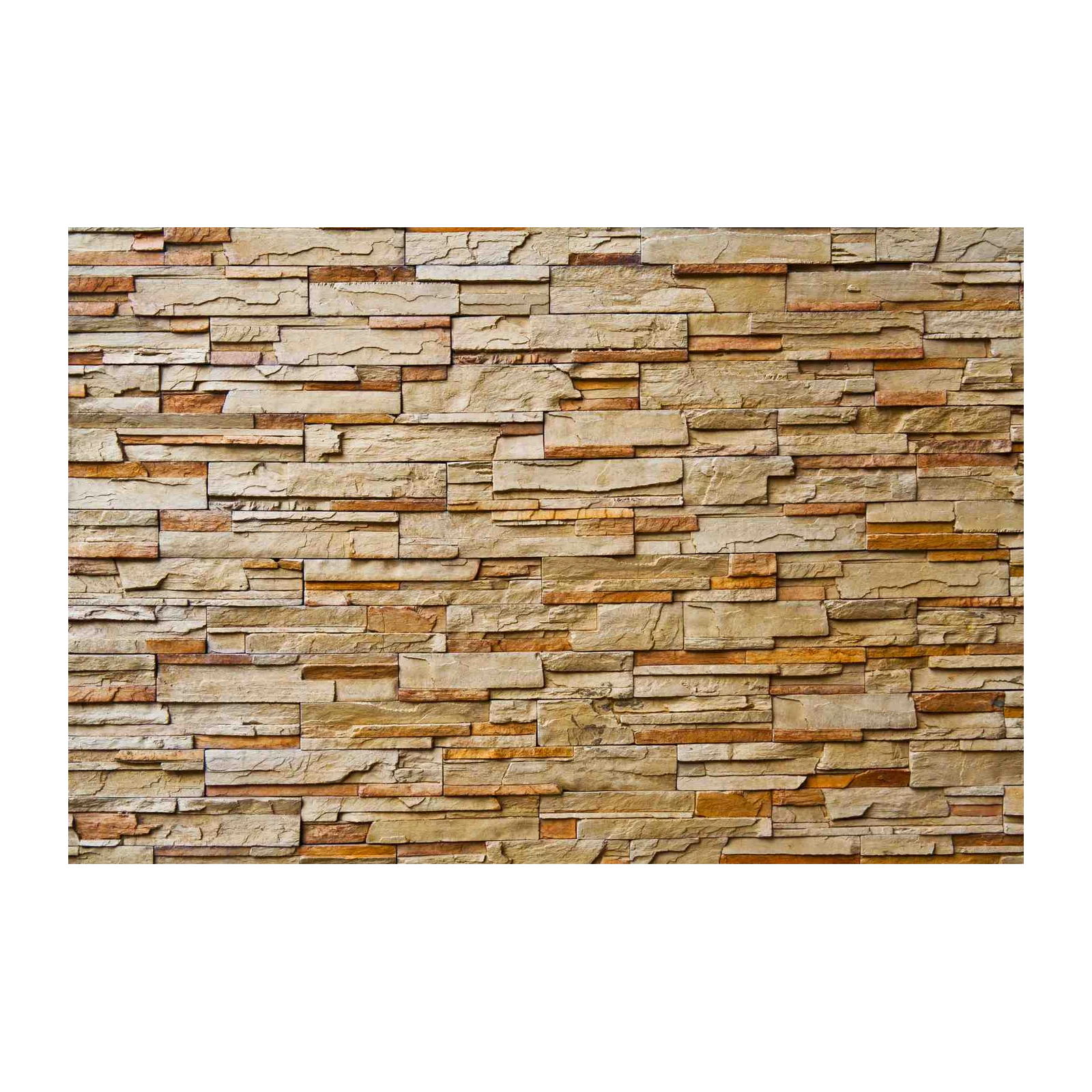 Rustic Stone Wall Texture Wall Art - Natural Home Decor