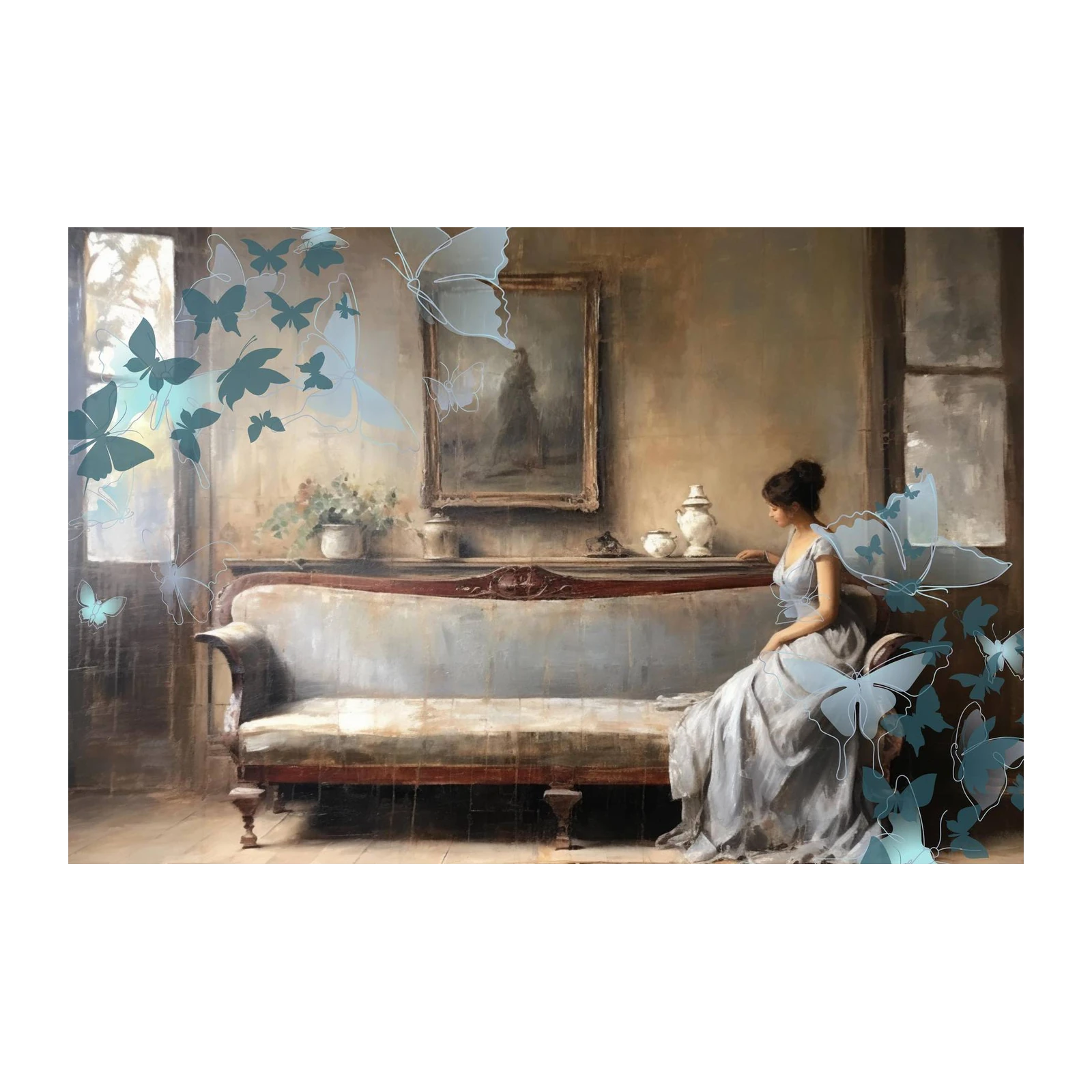 Victorian Serenity Butterfly Wall Art