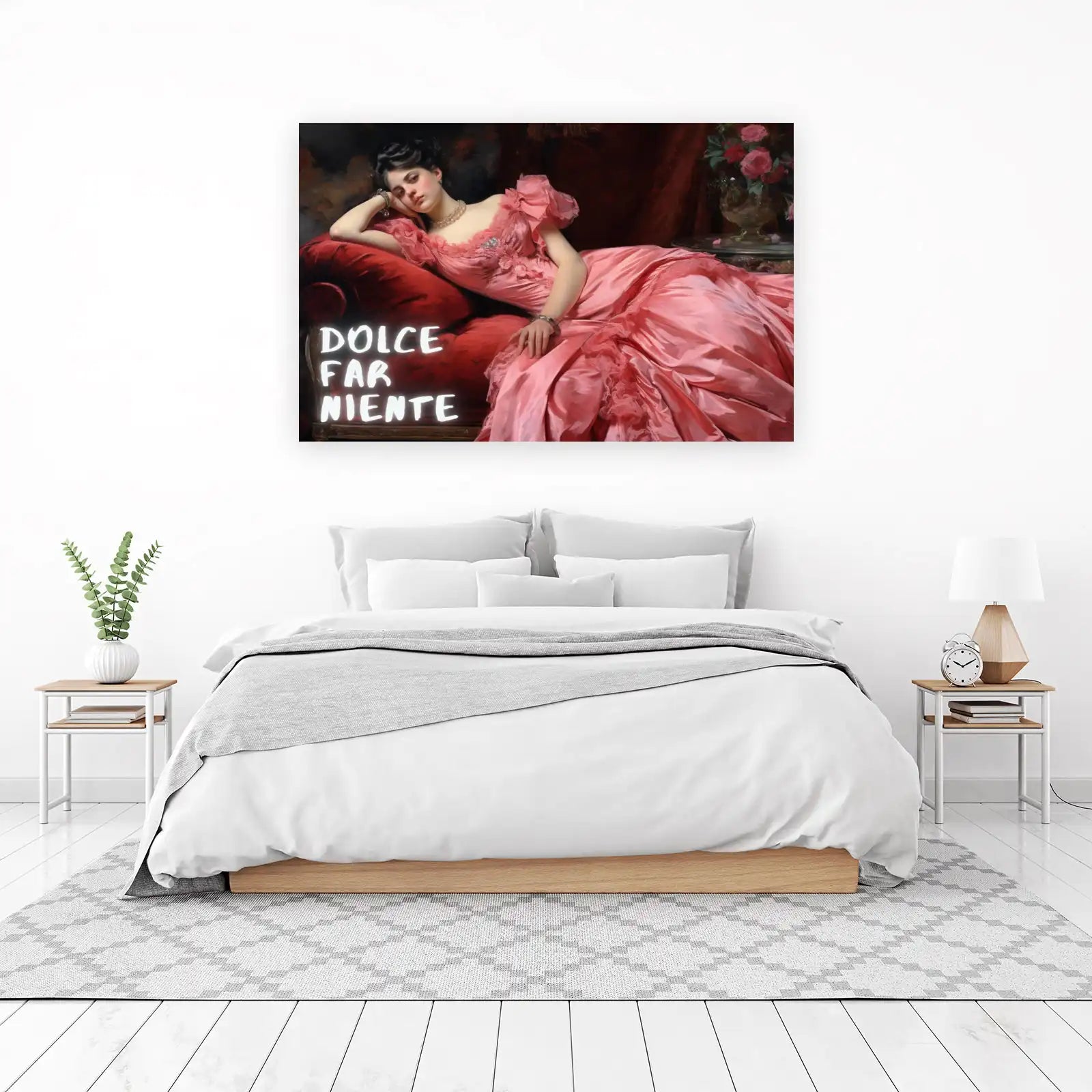 Dolce Far Niente Pink Gown Victorian Wall Art