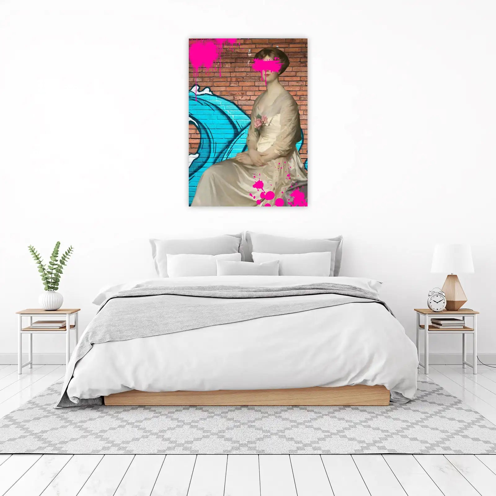 Urban Vintage Lady Graffiti Wall Art