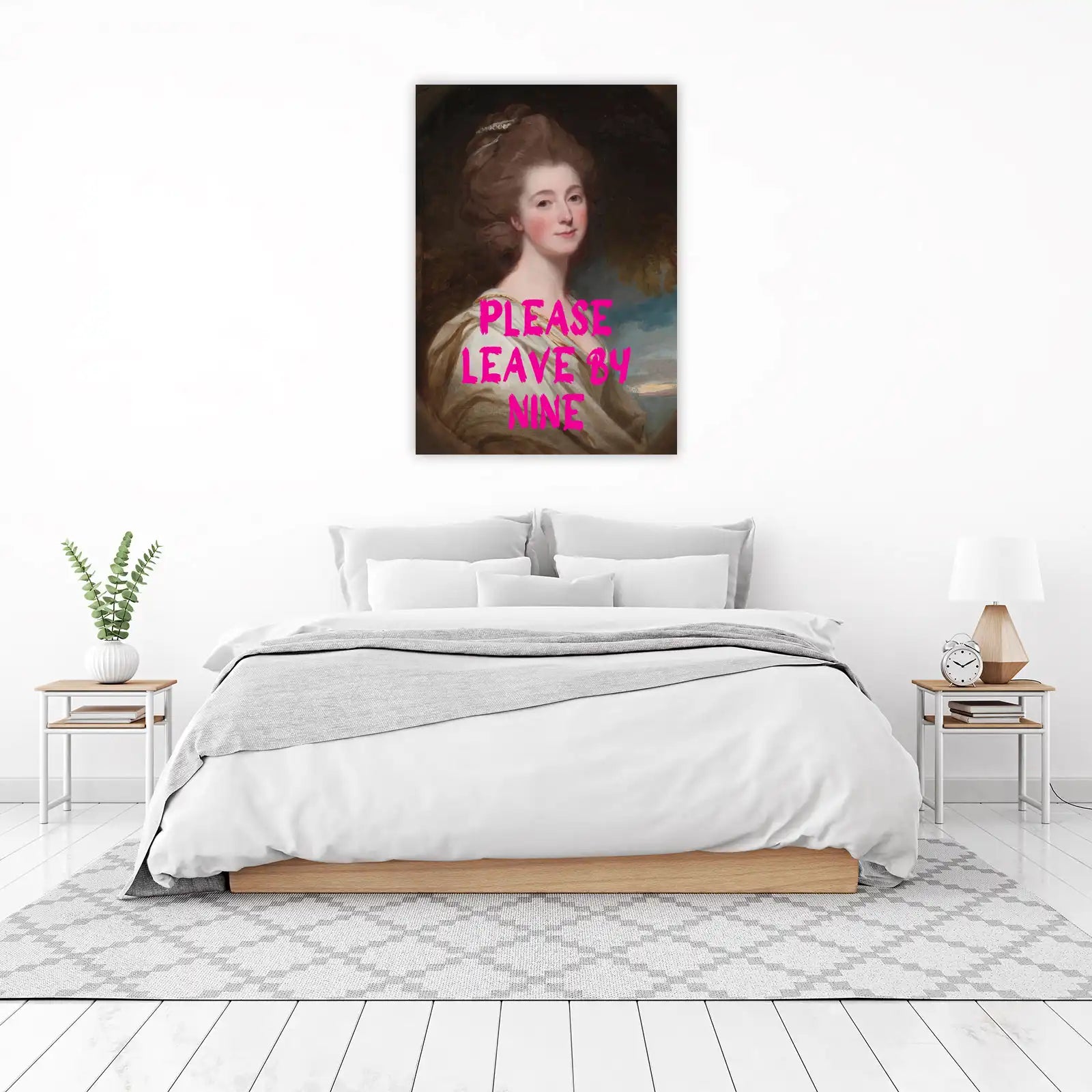 Victorian Lady 'Leave By Nine' Wall Art