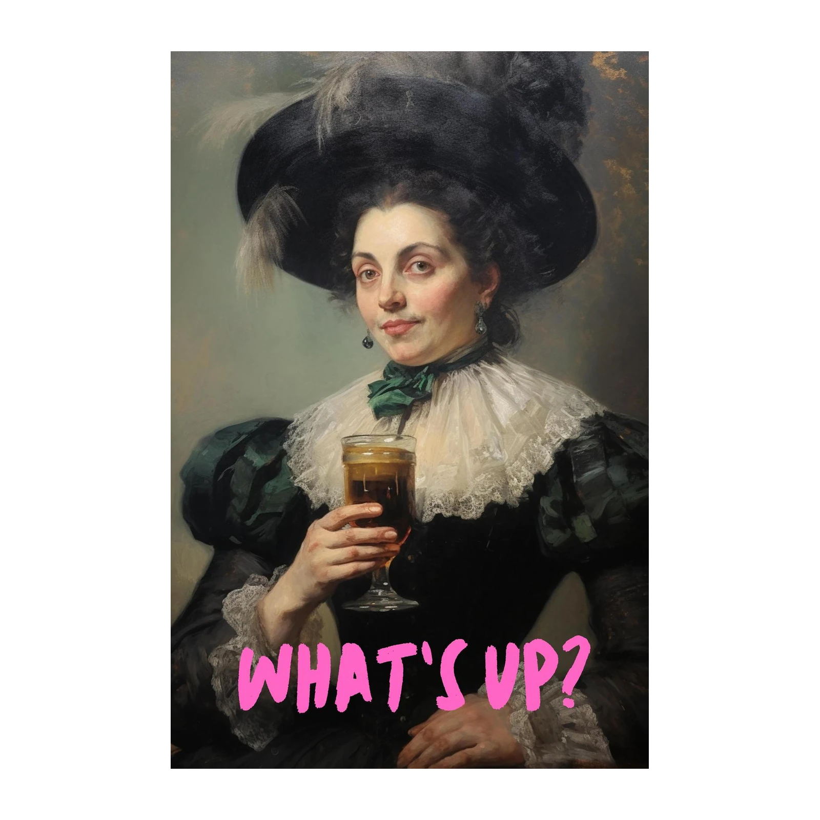 Victorian Woman "What's Up?" Wall Art