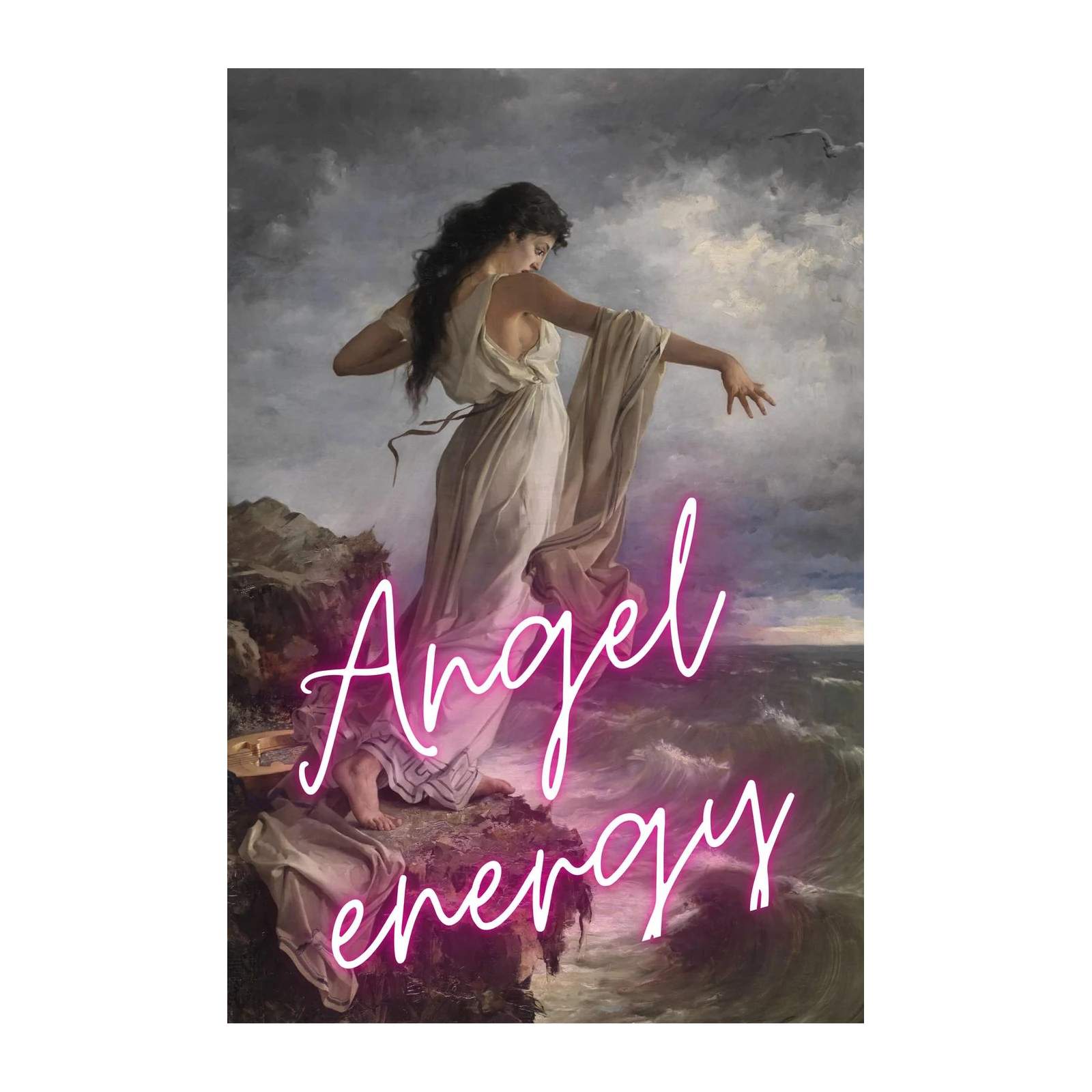 Angel Energy Serene Woman Coastal Wall Art