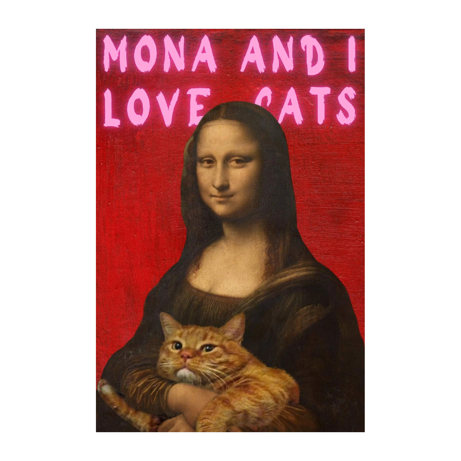 Mona Lisa Loves Cats Wall Art