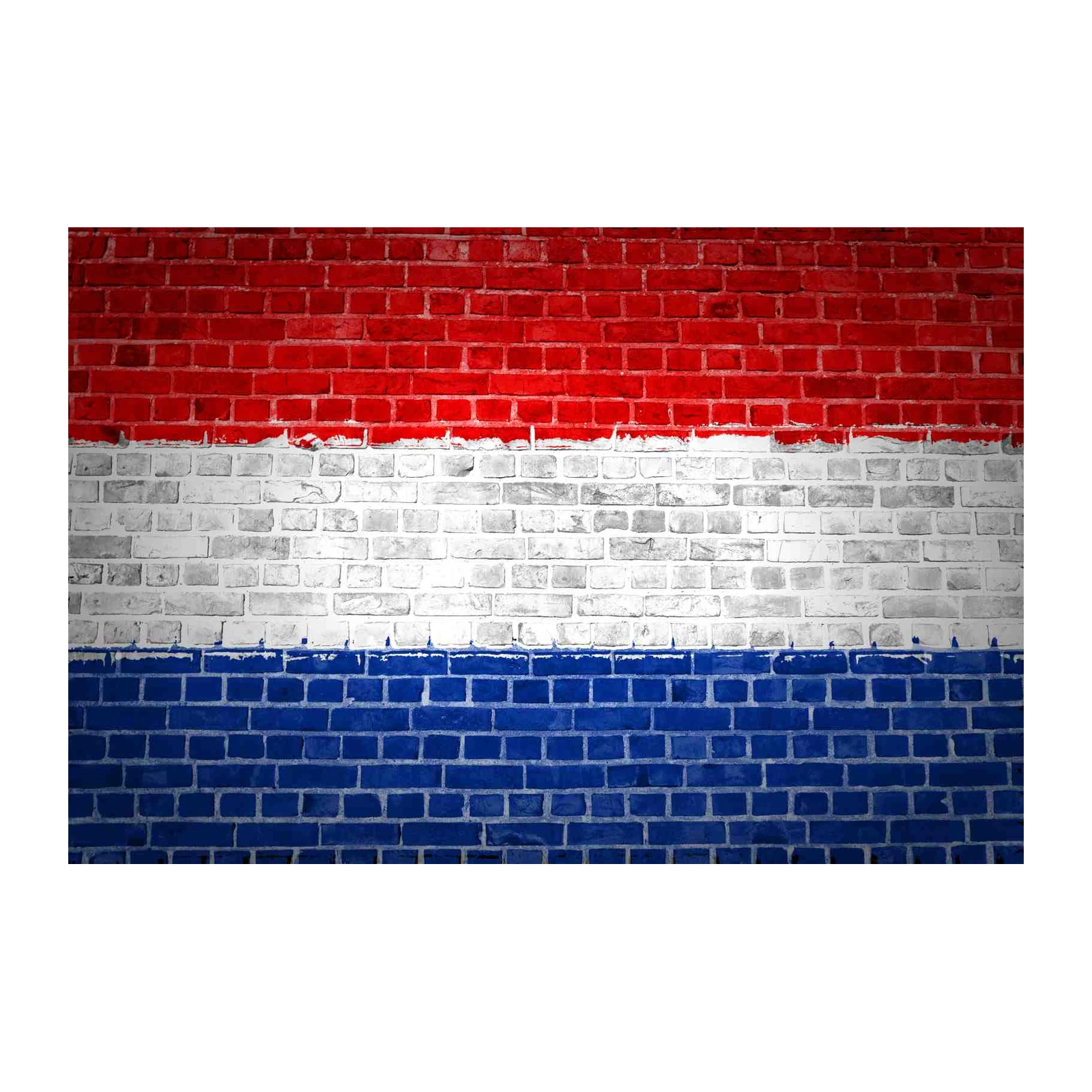 Dutch Flag Brick Wall Wall Art
