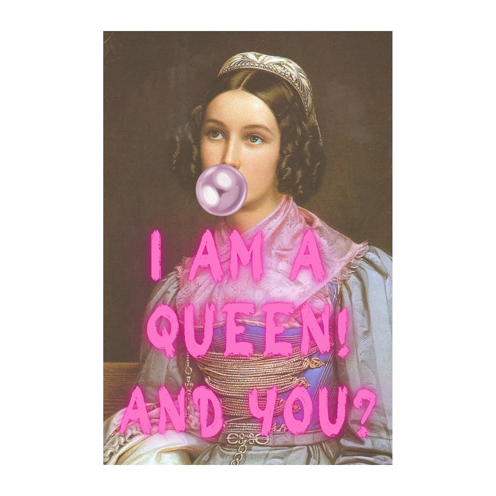 Empowerment Queen Bubblegum Pop Art Wall Art