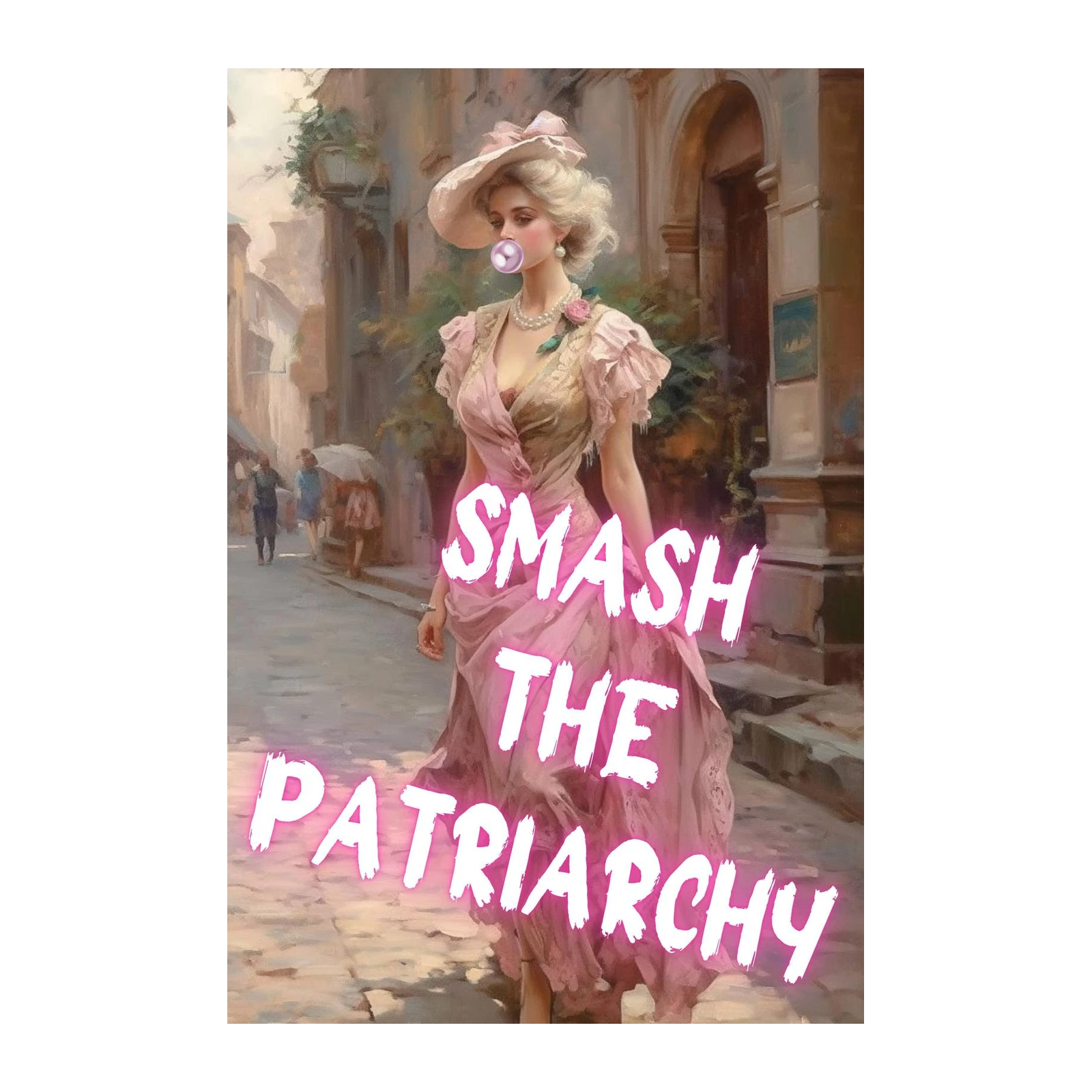 Feminist Victorian Woman Smash the Patriarchy Wall Art
