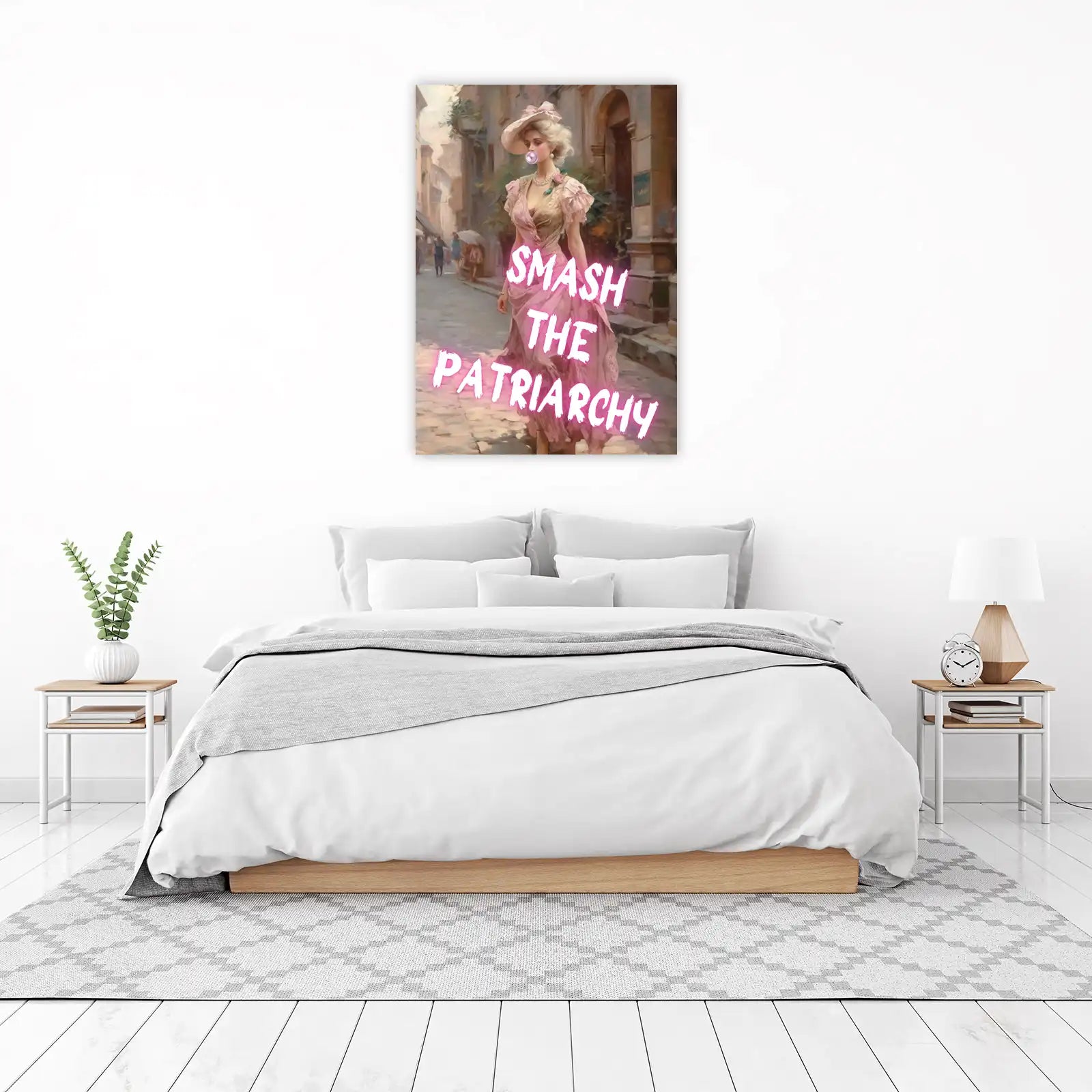 Feminist Victorian Woman Smash the Patriarchy Wall Art
