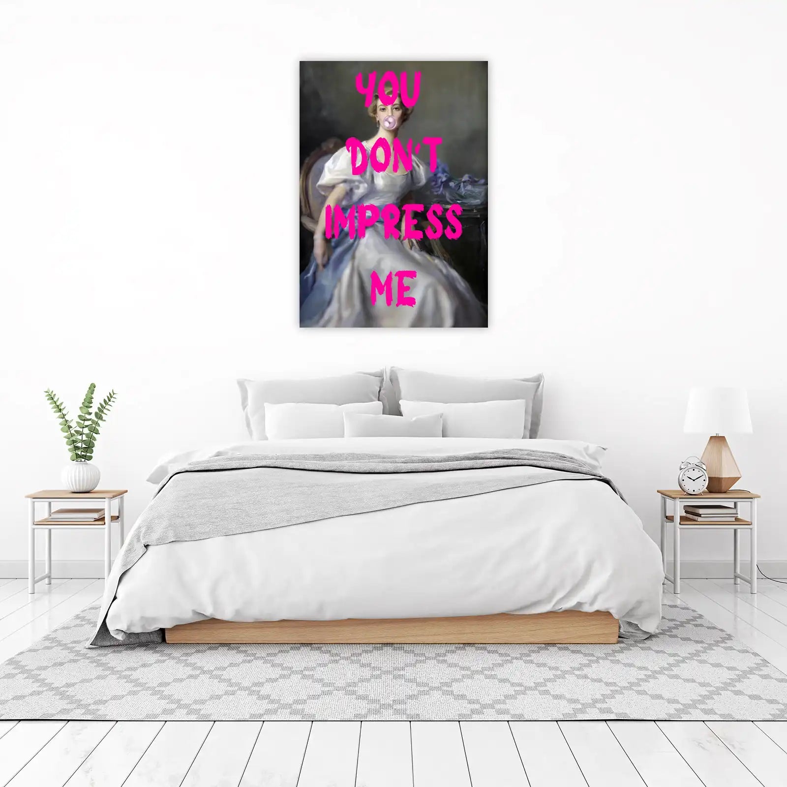 Bold Rebel Portrait 'You Don't Impress Me' Wall Art