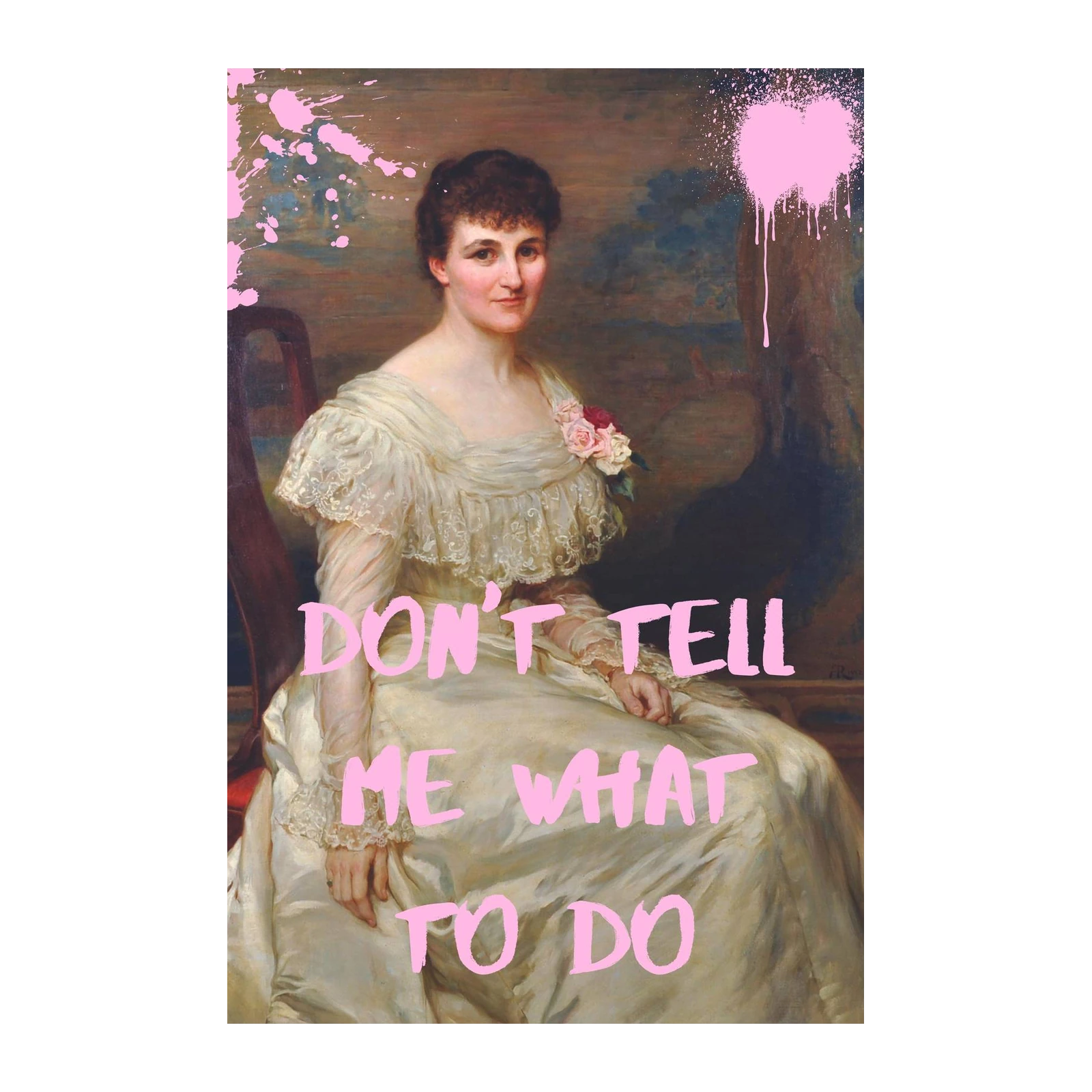Empowering Portrait "Don't Tell Me What To Do" Wall Art