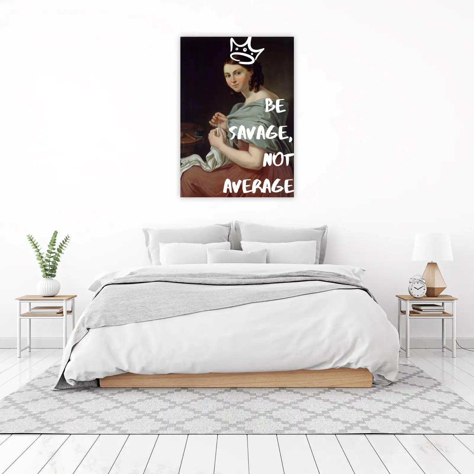 Empowerment Queen "Be Savage, Not Average" Wall Art