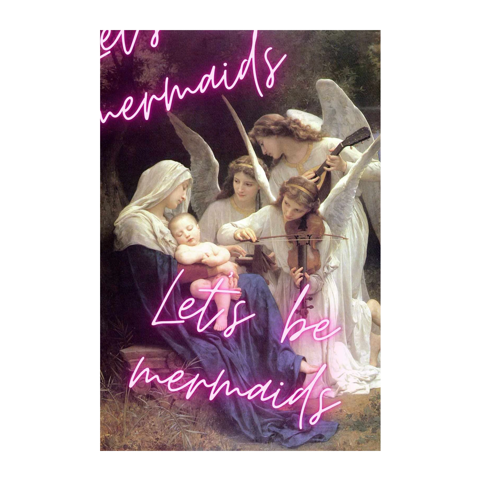 Let's Be Mermaids Angelic Art Wall Art