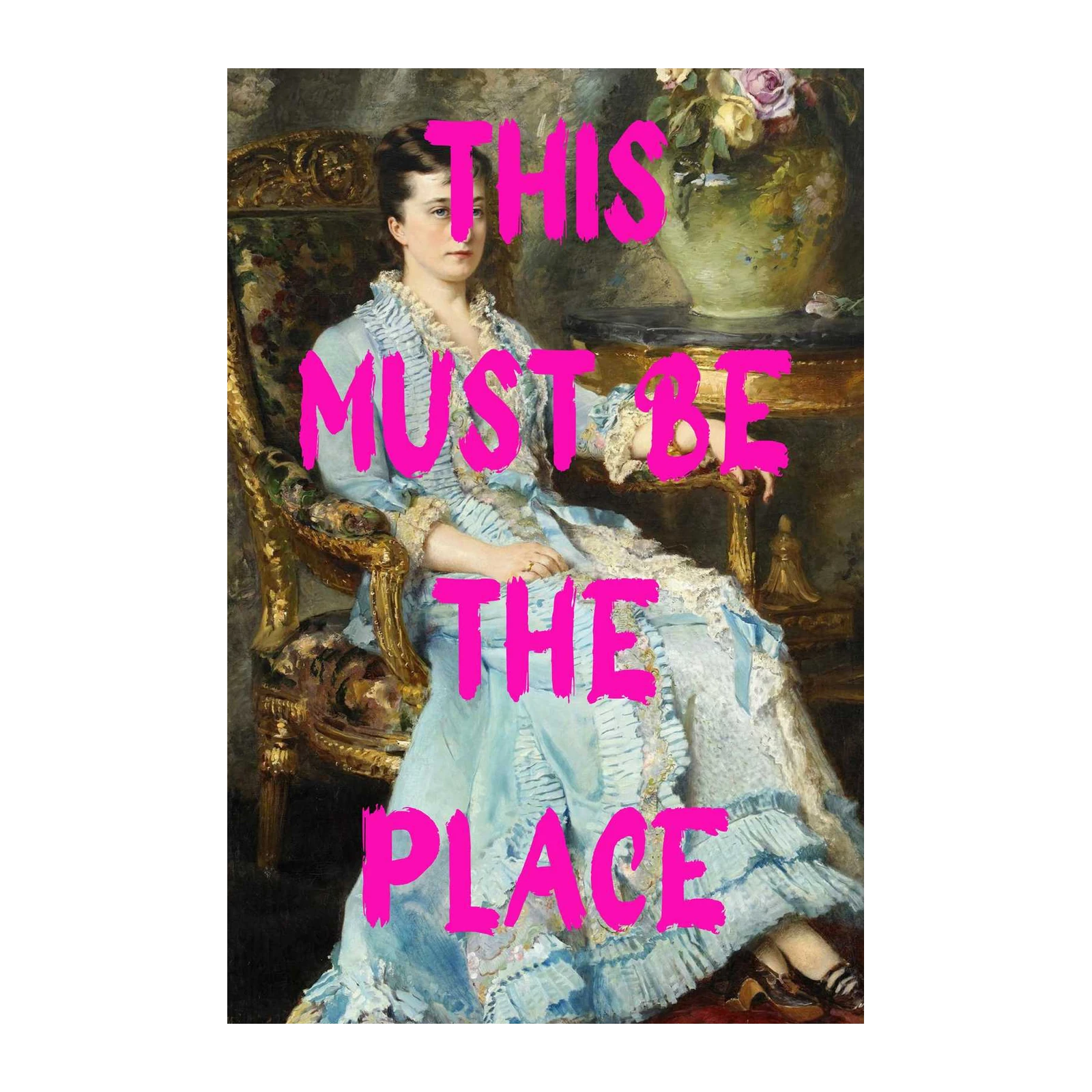 Vintage Portrait "This Must Be The Place" Wall Art