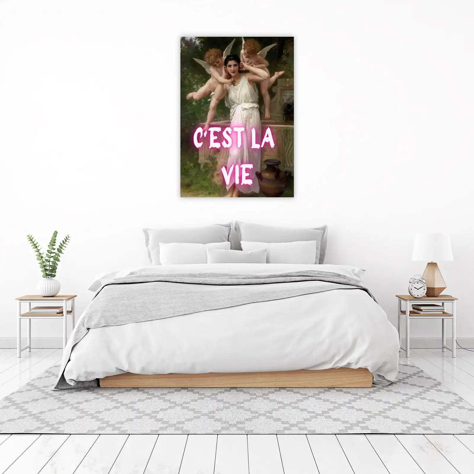 C'est La Vie Cherub Art Wall Art